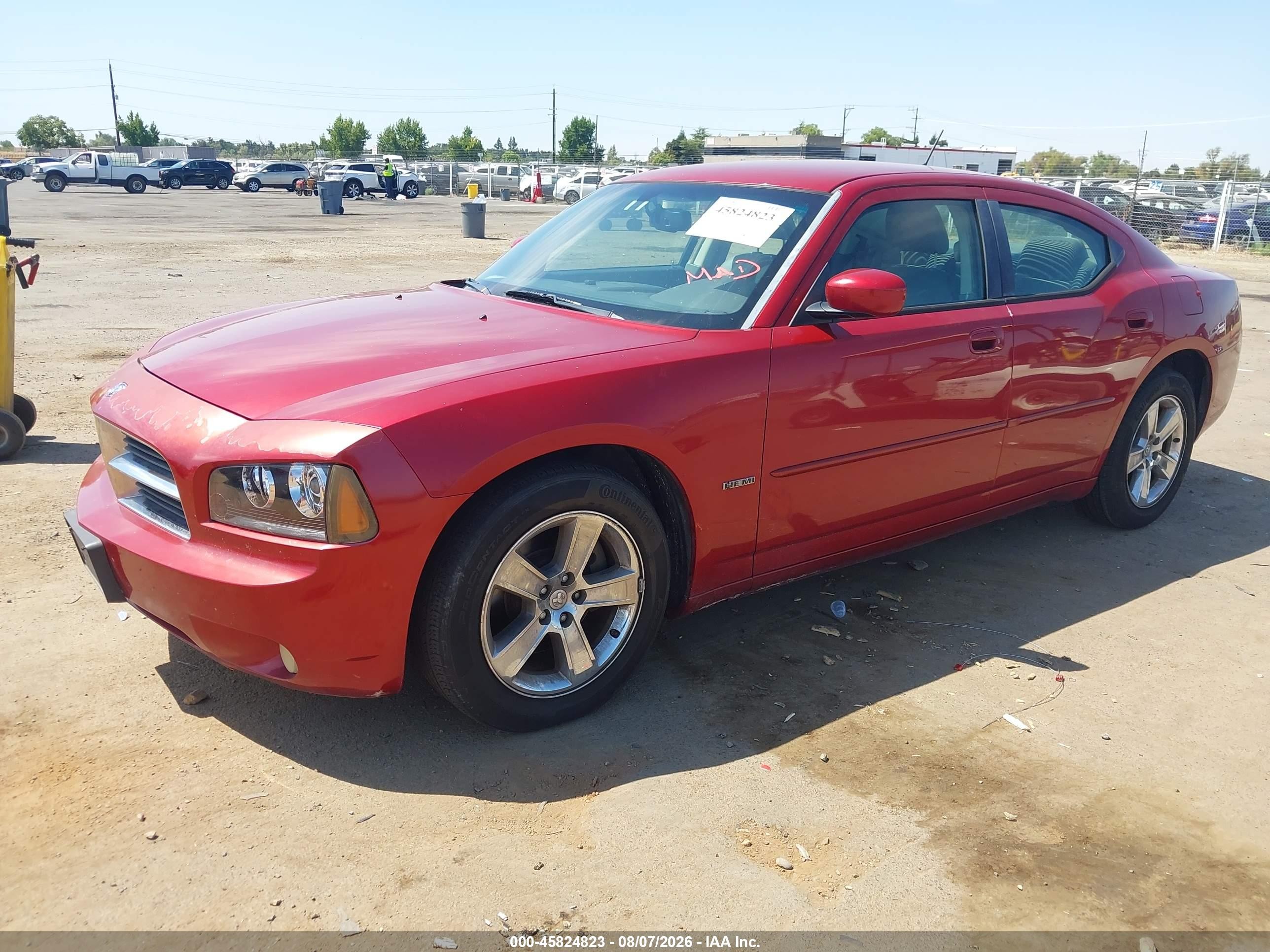 2008 Dodge Charger R/t Red vin: 2B3LA53H88H253214