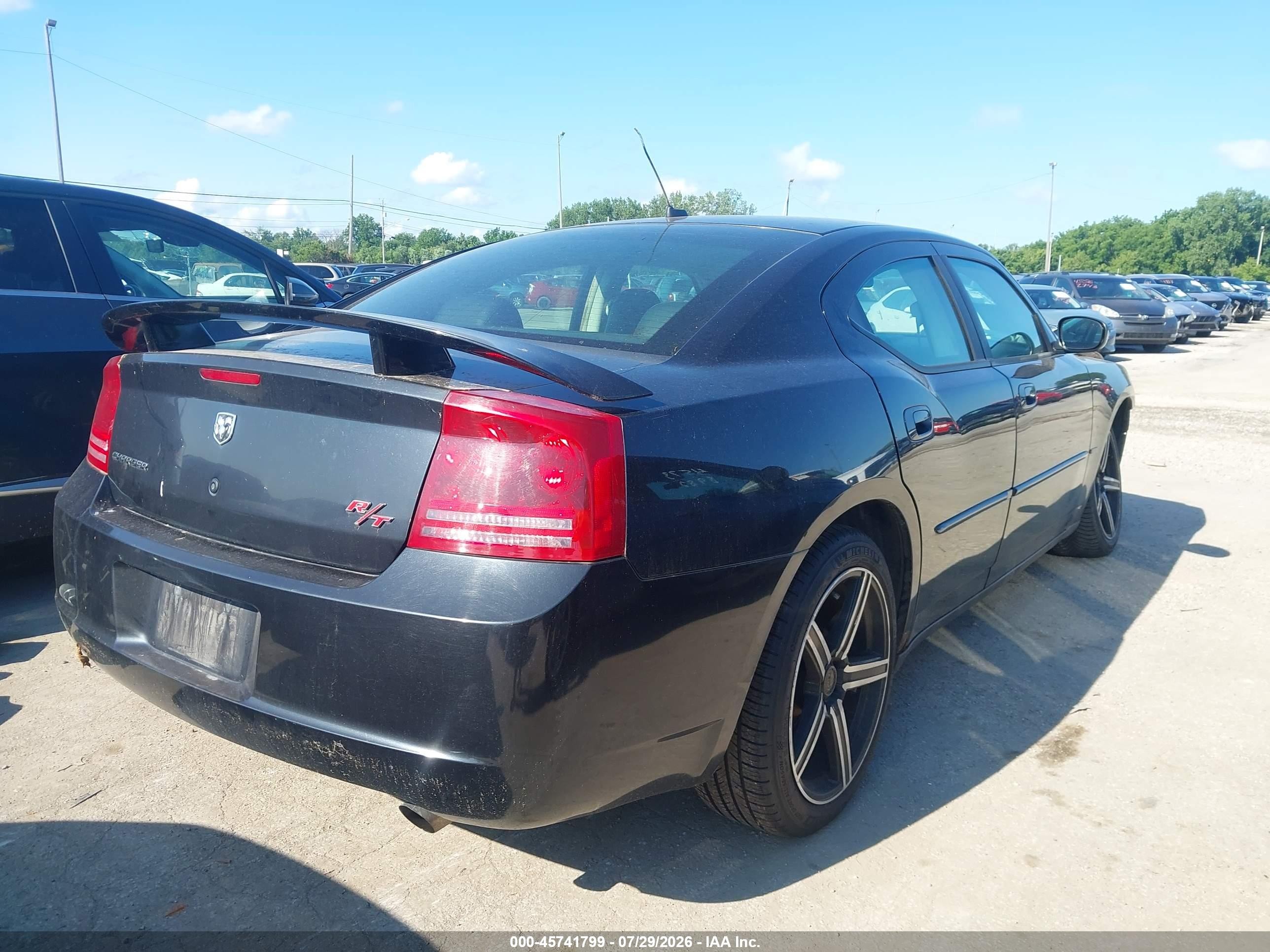 2008 Dodge Charger R/t Black vin: 2B3LA53HX8H299191