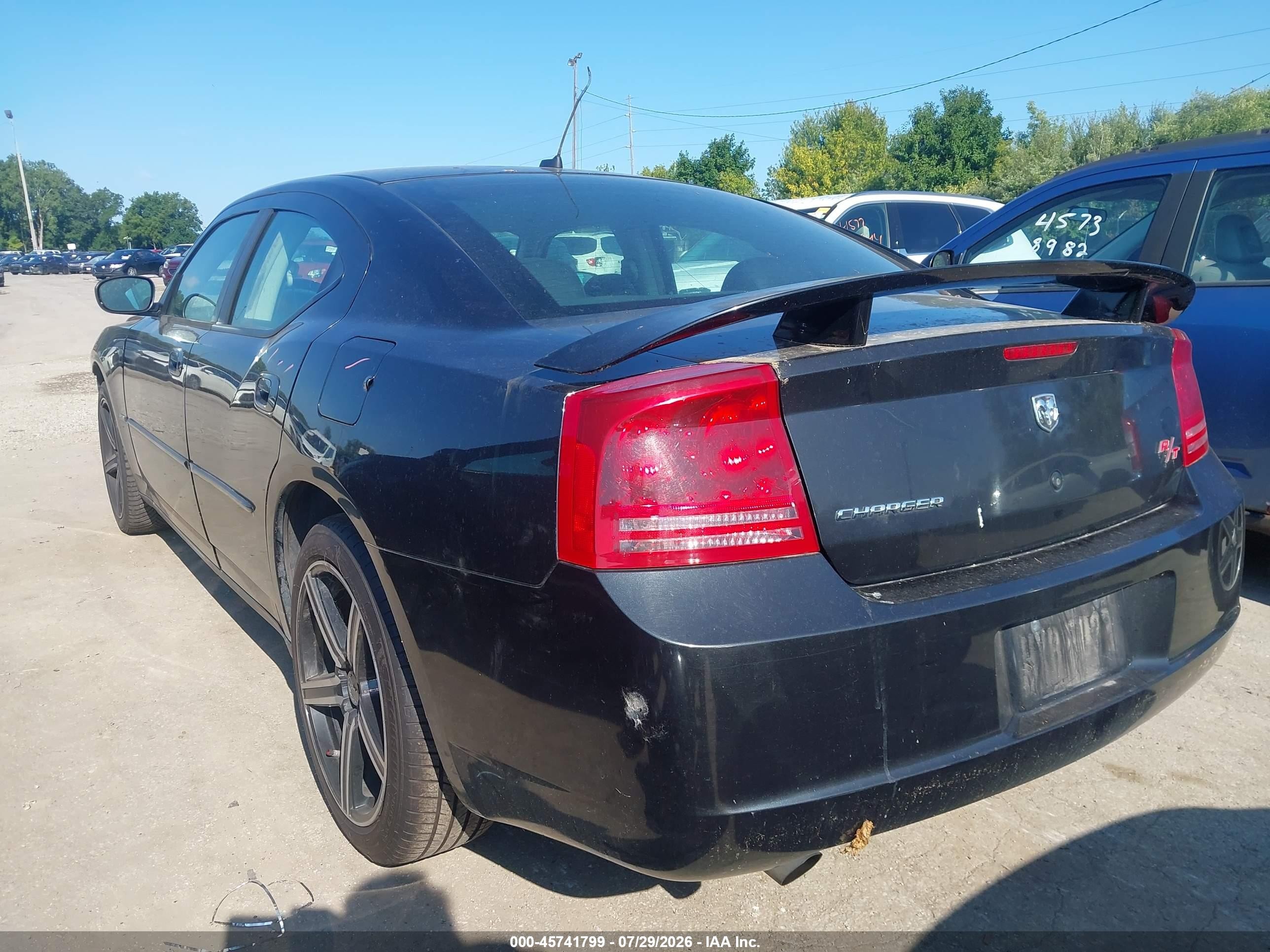 2008 Dodge Charger R/t Black vin: 2B3LA53HX8H299191