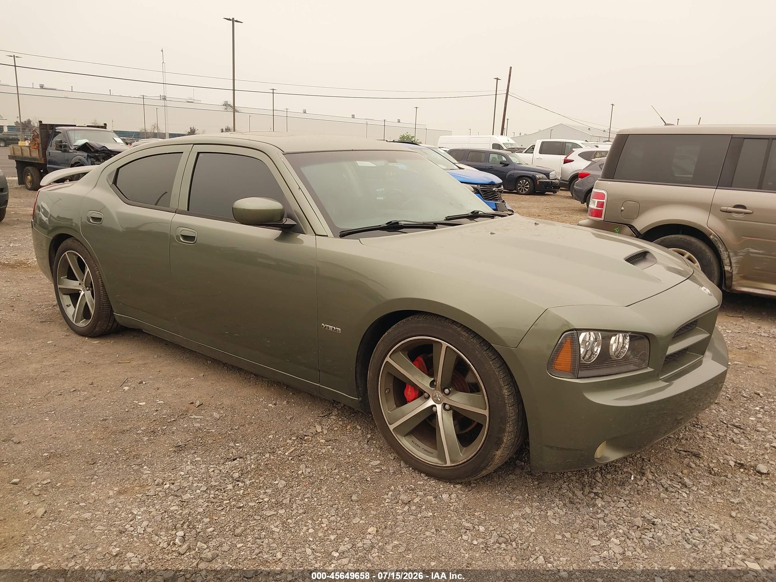 2008 Dodge Charger Srt8 Green vin: 2B3LA73W28H151272