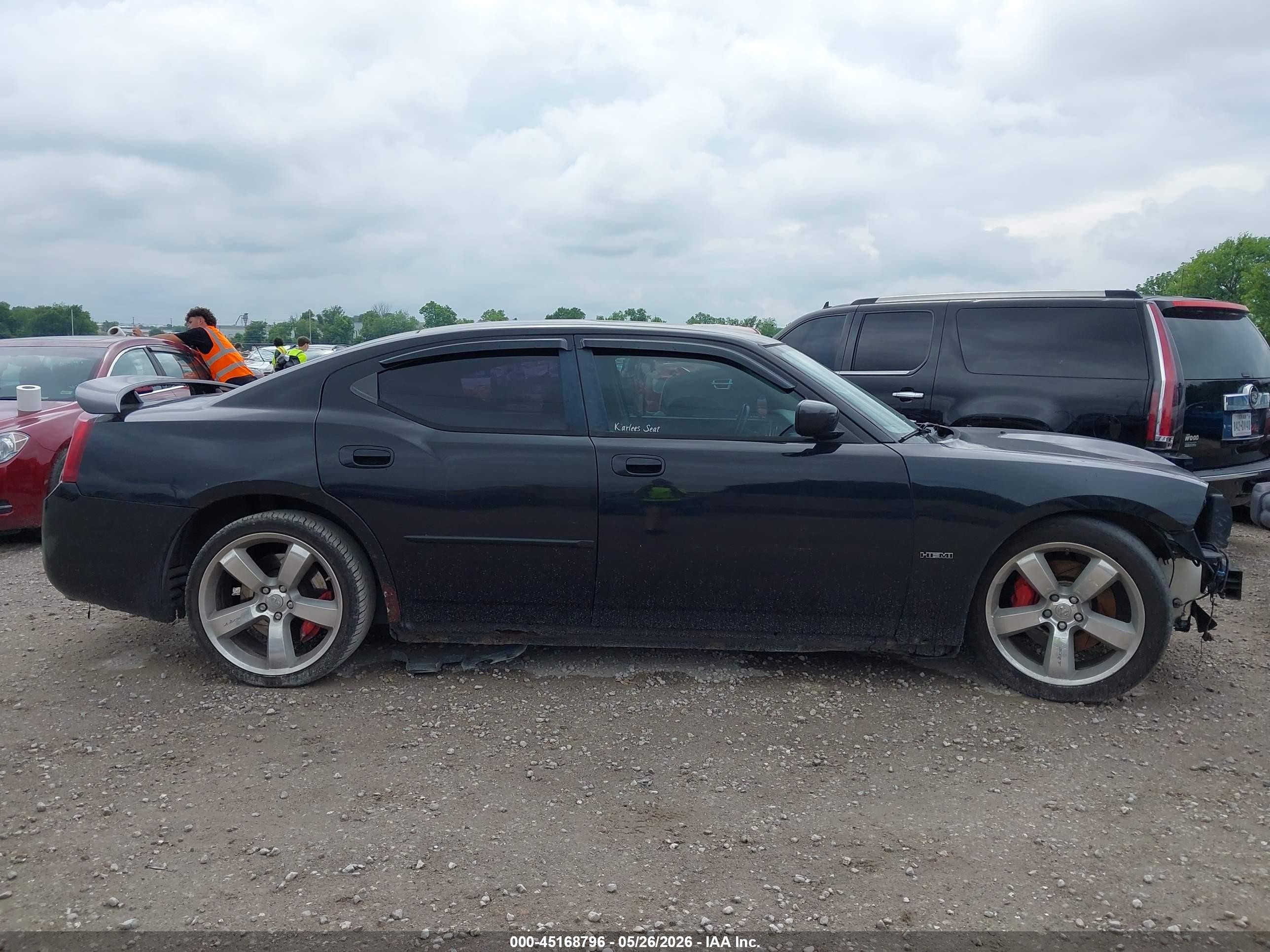 2007 Dodge Charger Srt8 Black vin: 2B3LA73WX7H890193