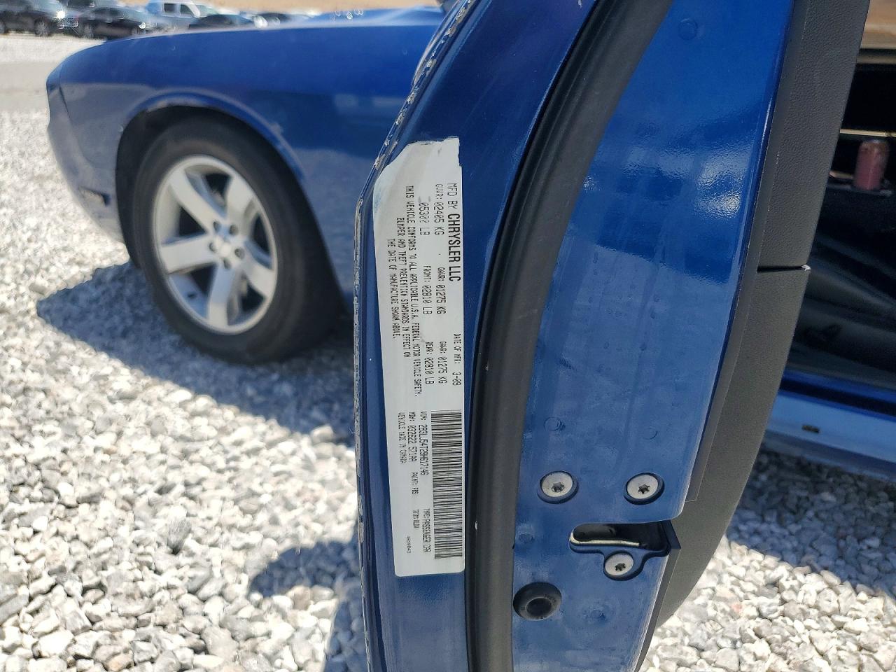 2009 Dodge Challenger R/t Blue vin: 2B3LJ54T29H617146