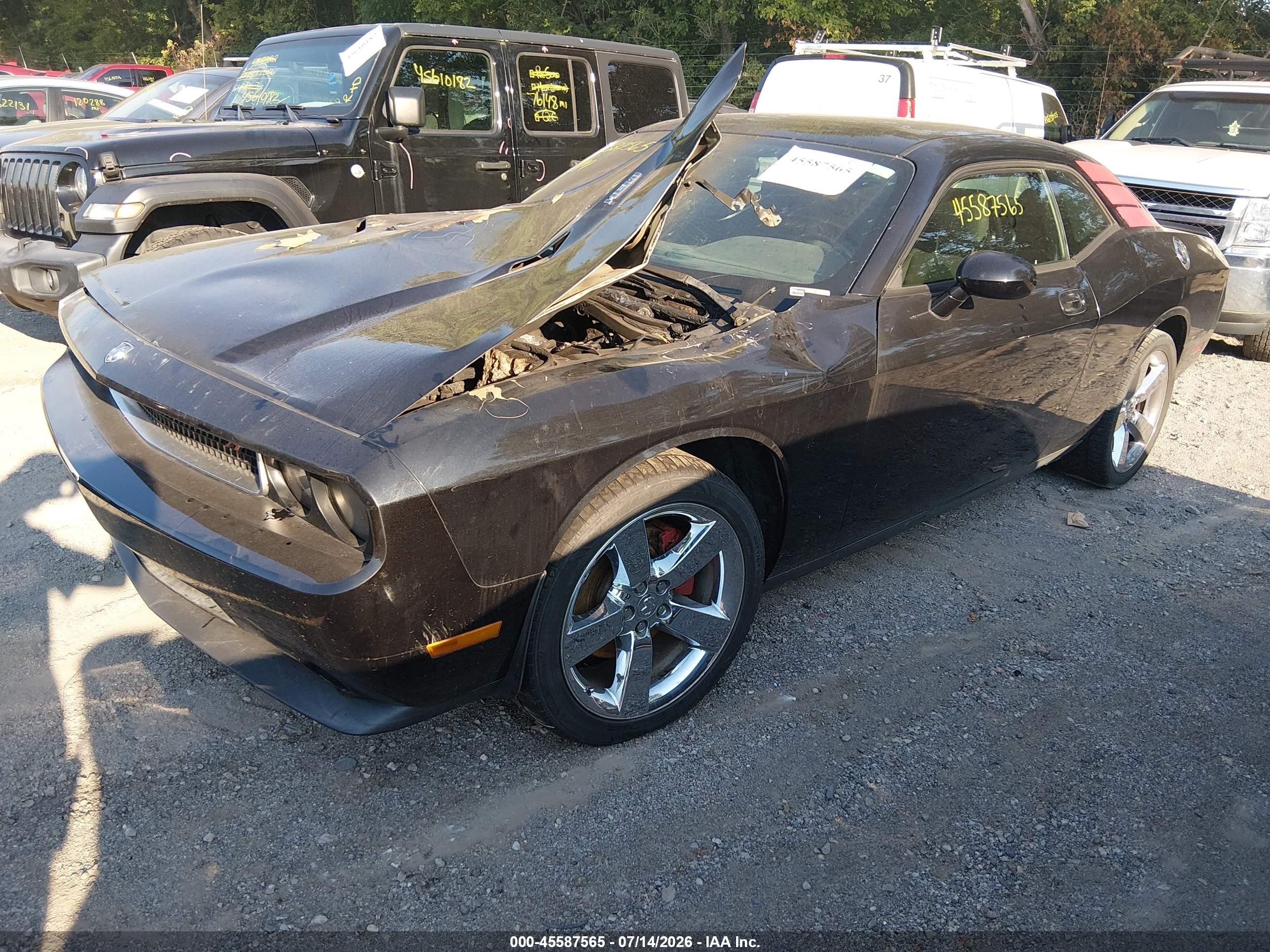 2009 Dodge Challenger R/t Black vin: 2B3LJ54T39H520697