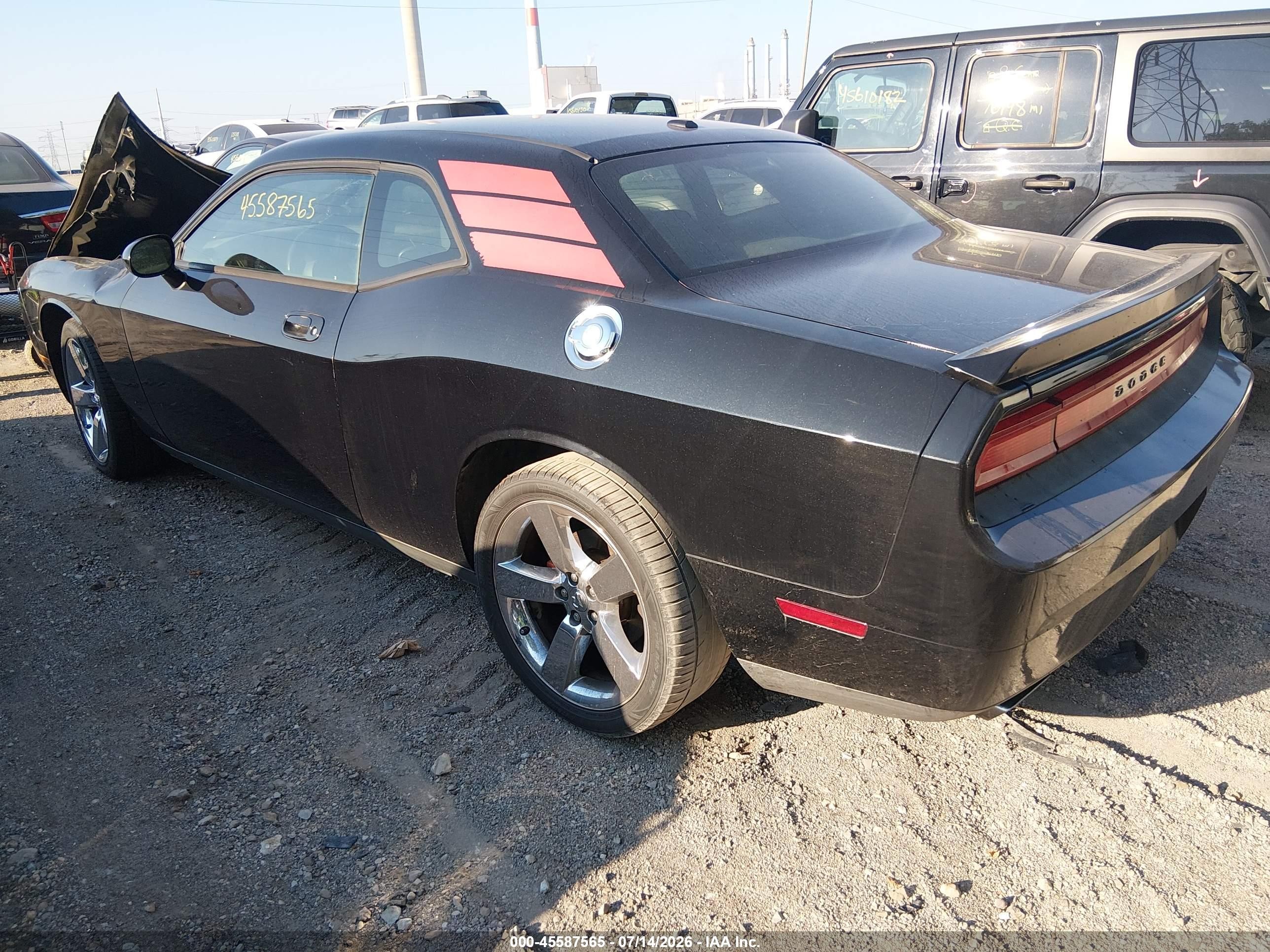 2009 Dodge Challenger R/t Black vin: 2B3LJ54T39H520697