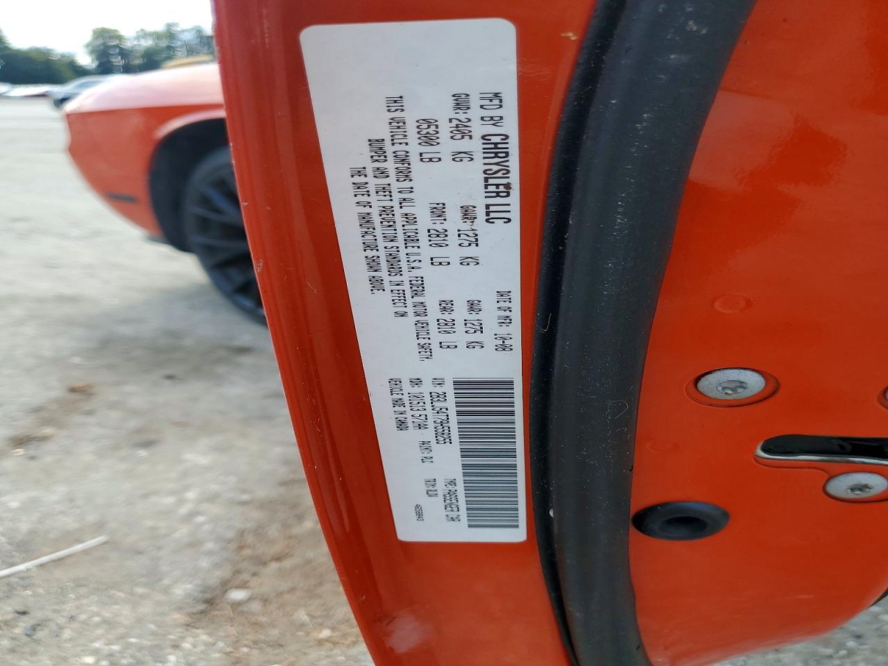 2009 Dodge Challenger R/t Оранжевый vin: 2B3LJ54T79H558255
