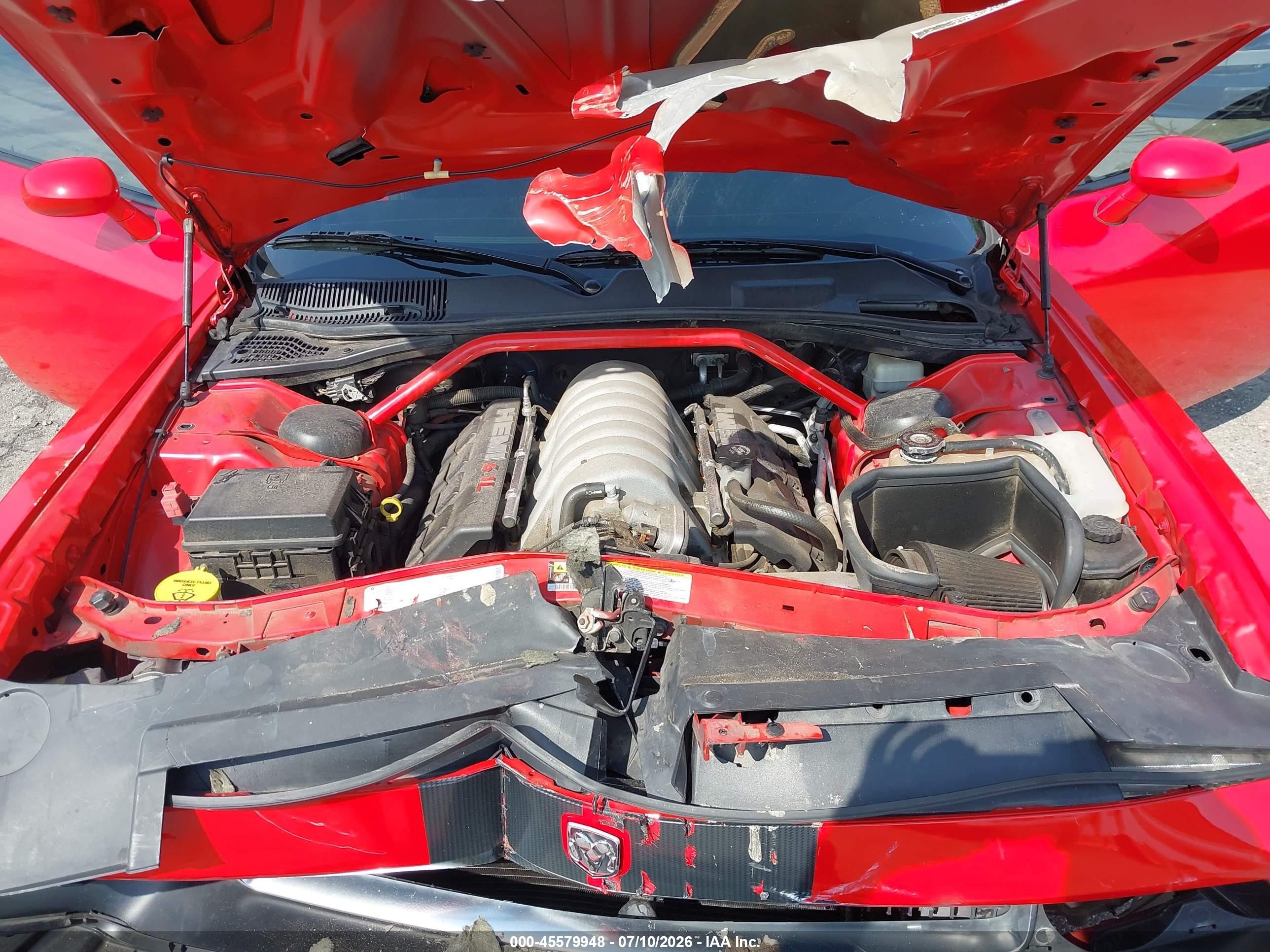 2009 Dodge Challenger Srt8 Red vin: 2B3LJ74W49H563466