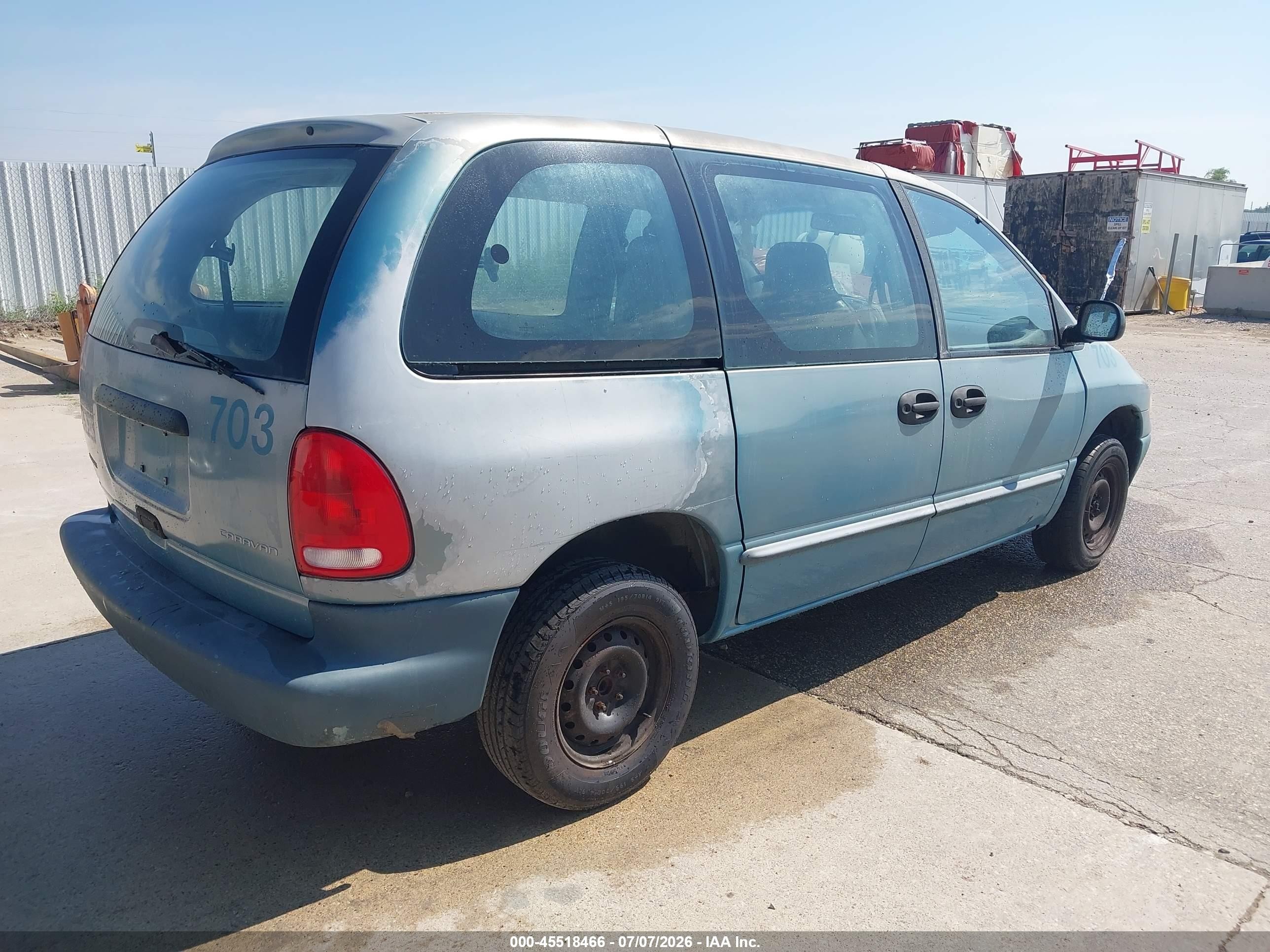 1998 Dodge Caravan   Blue vin: 2B4FP25B2WR500944