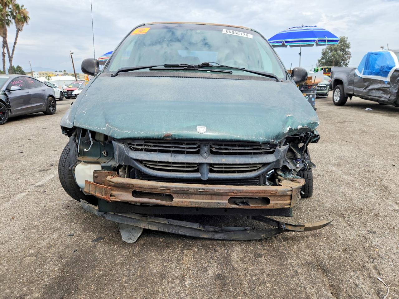 1998 Dodge Caravan Green vin: 2B4FP25B6WR764782