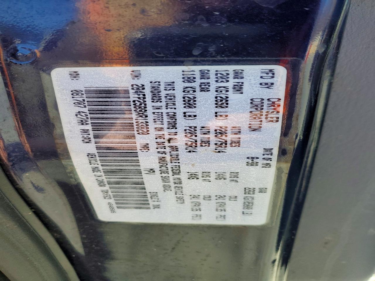 1999 Dodge Caravan Blue vin: 2B4FP25B9XR133820