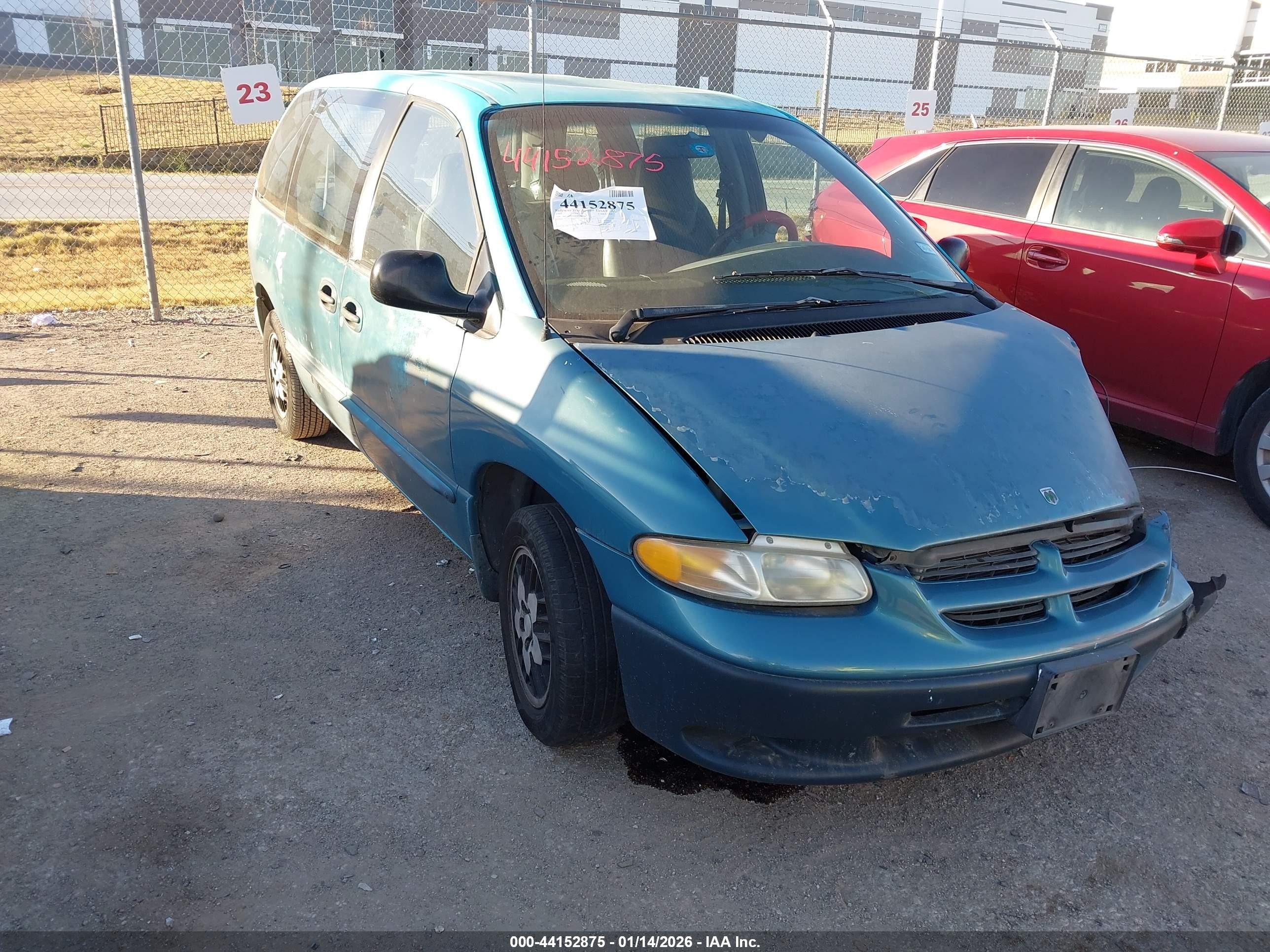 1999 Dodge Caravan   Blue vin: 2B4FP25B9XR463280