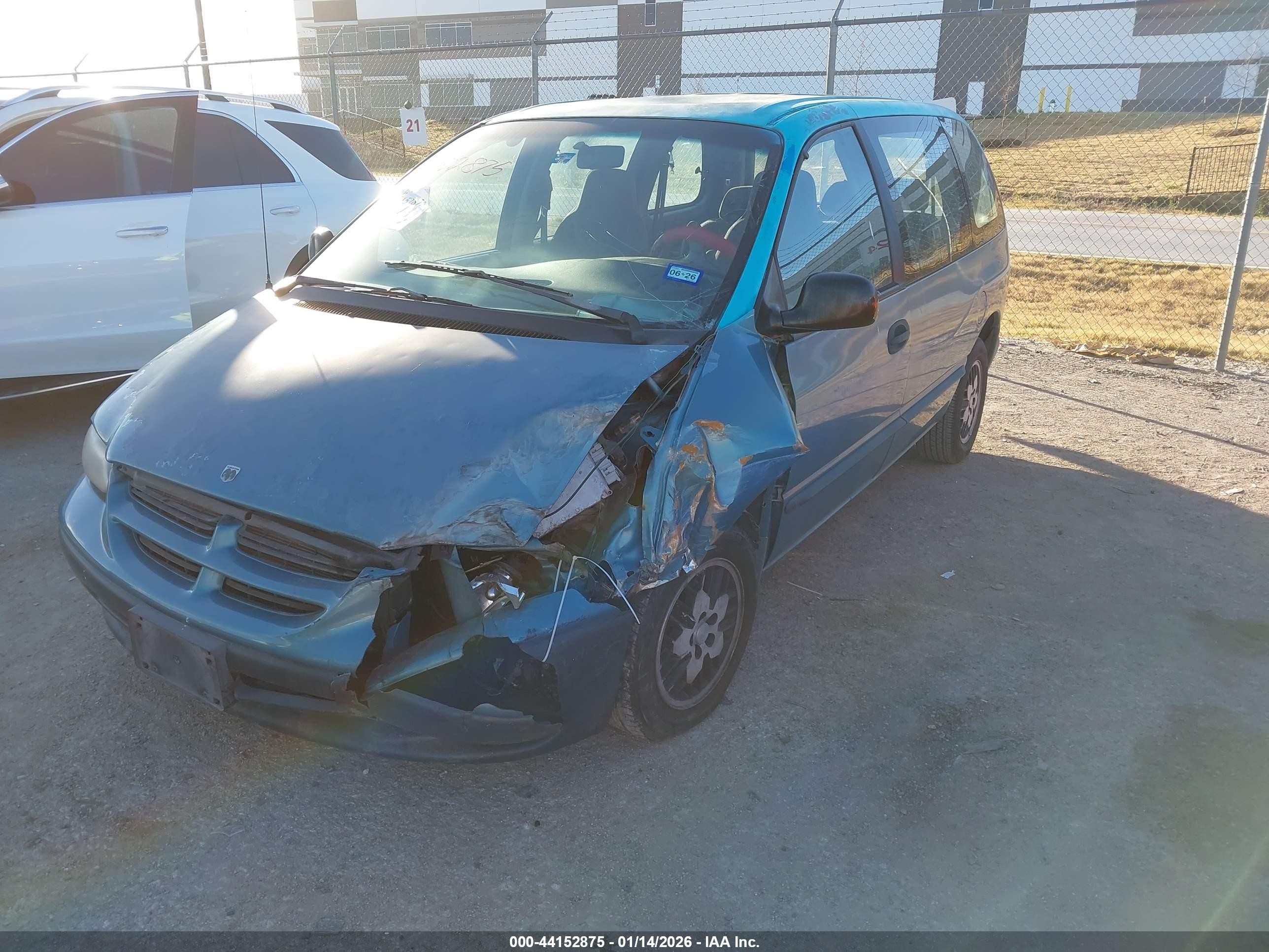 1999 Dodge Caravan   Blue vin: 2B4FP25B9XR463280