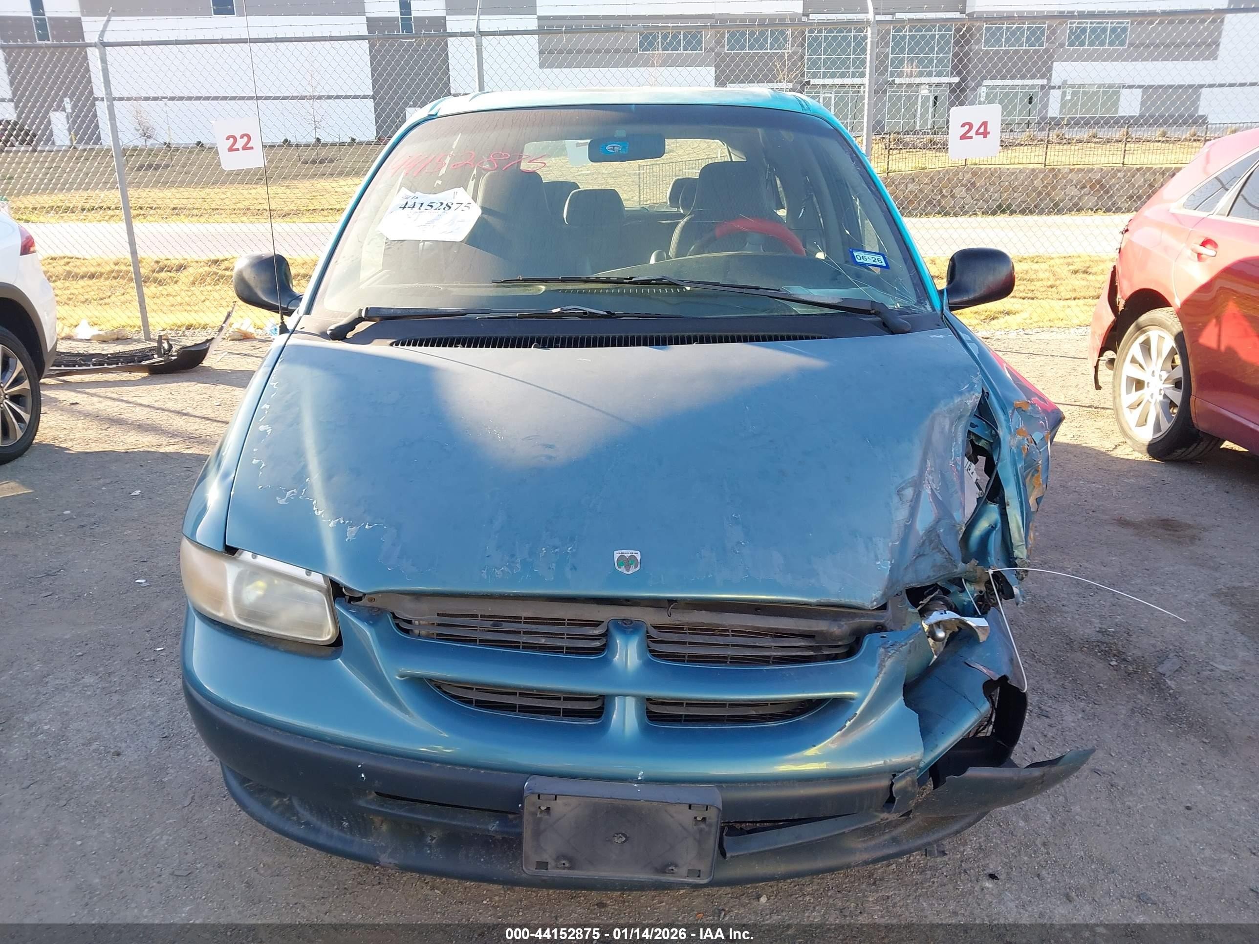 1999 Dodge Caravan   Blue vin: 2B4FP25B9XR463280
