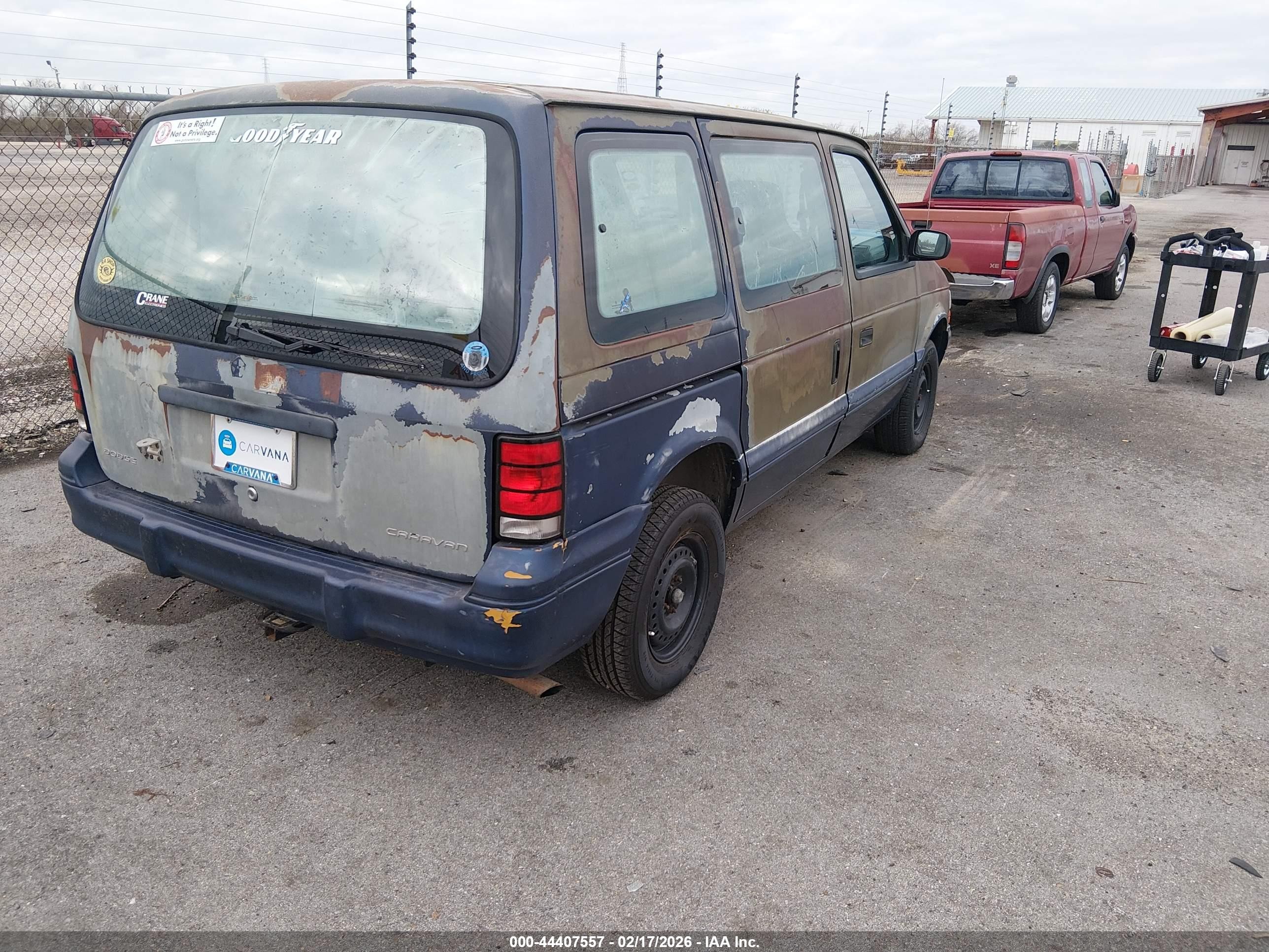 1995 Dodge Caravan   Blue vin: 2B4GH2535SR209326