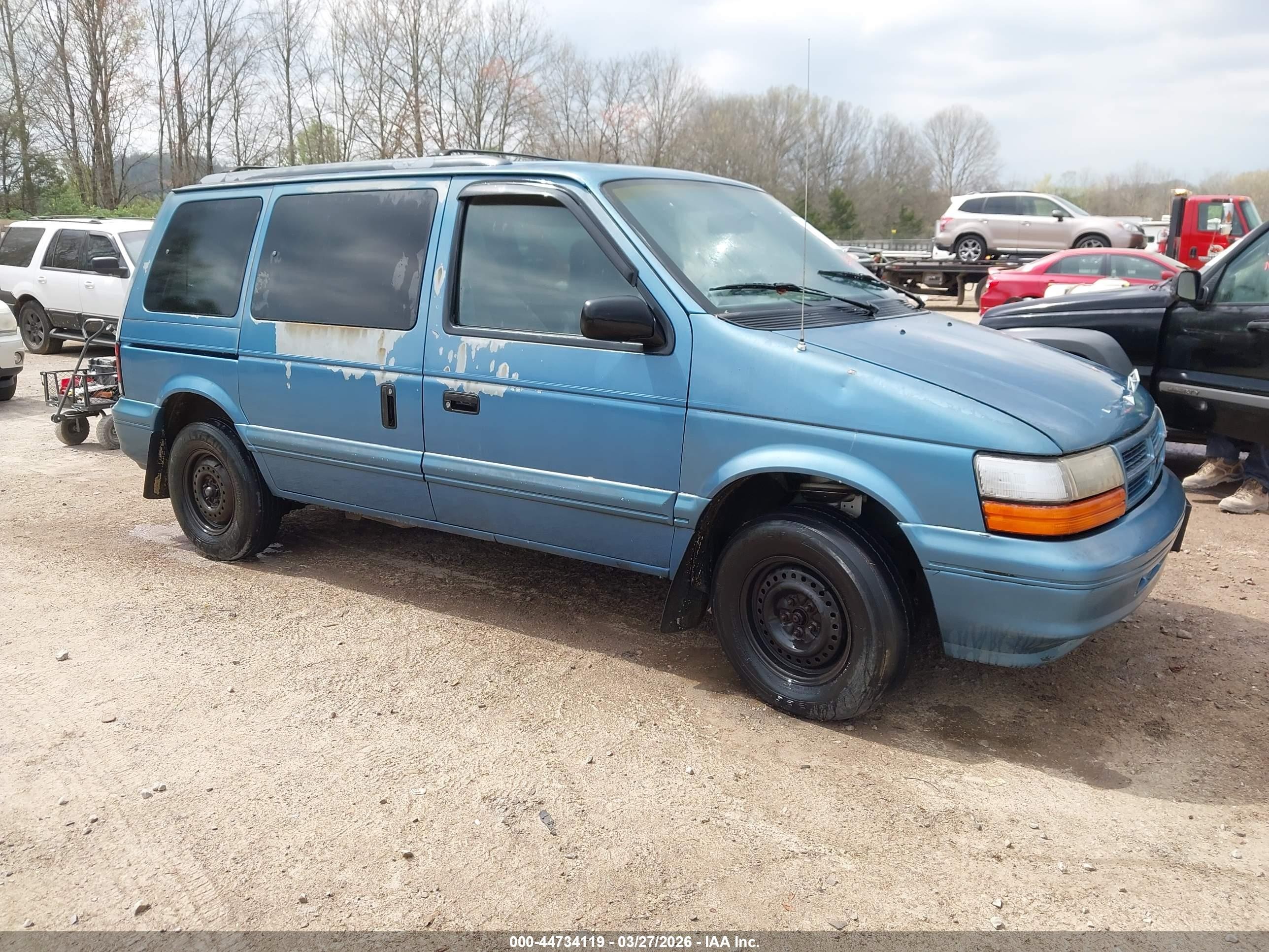 1995 Dodge Caravan Se Blue vin: 2B4GH4530SR224019