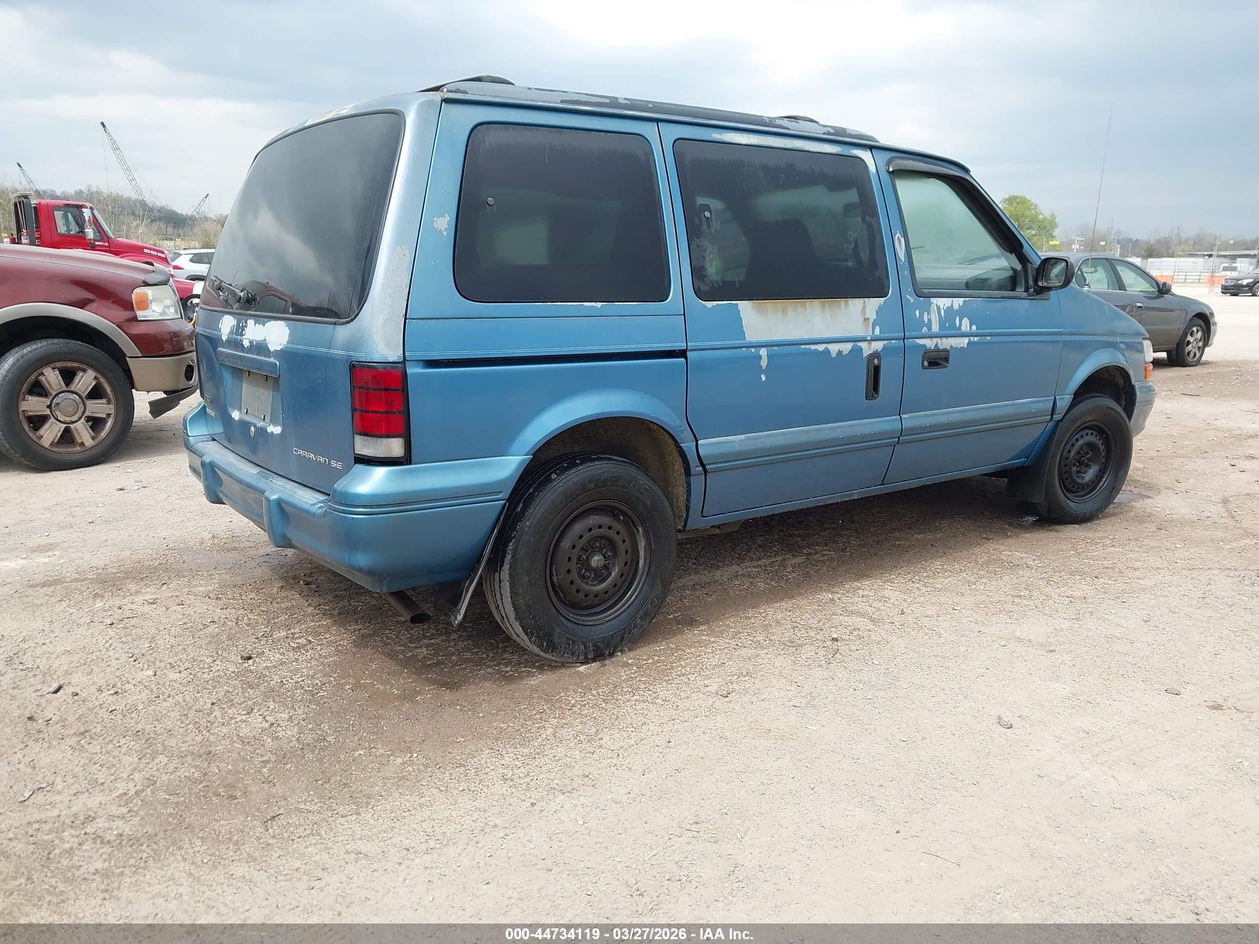 1995 Dodge Caravan Se Blue vin: 2B4GH4530SR224019