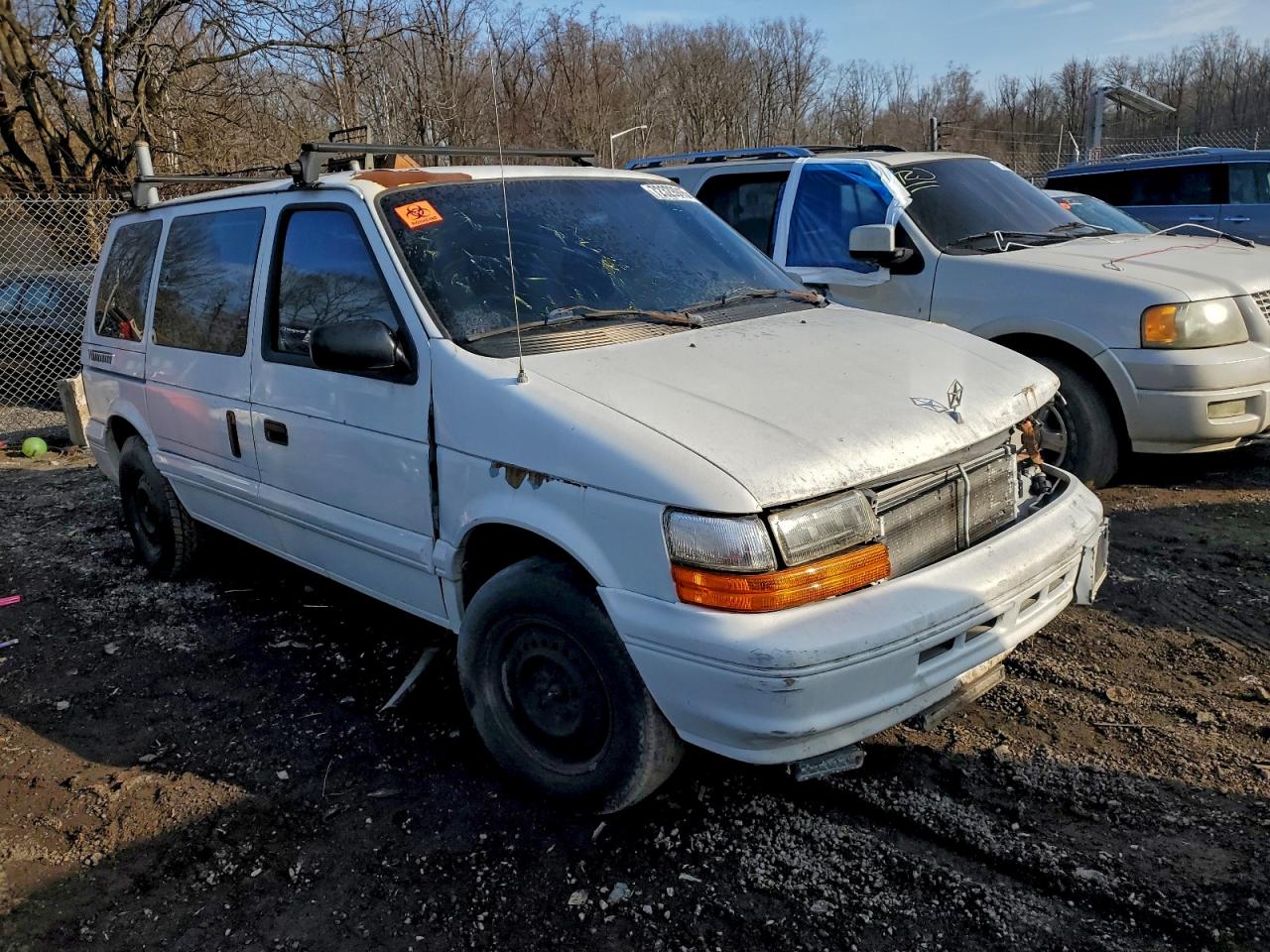 1995 Dodge Caravan Se White vin: 2B4GH4536SR238281