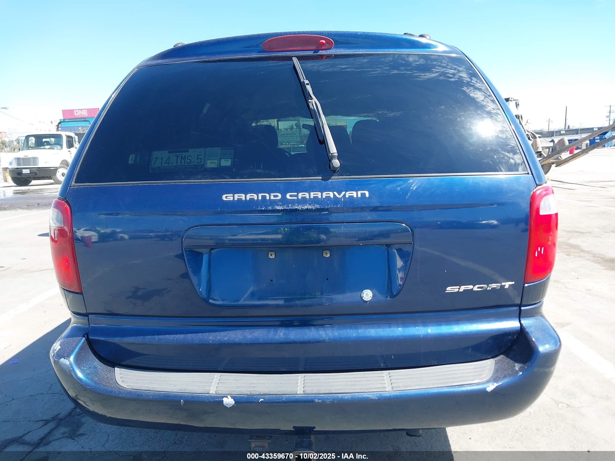 2001 Dodge Grand Caravan Sport Blue vin: 2B4GP44301R330067