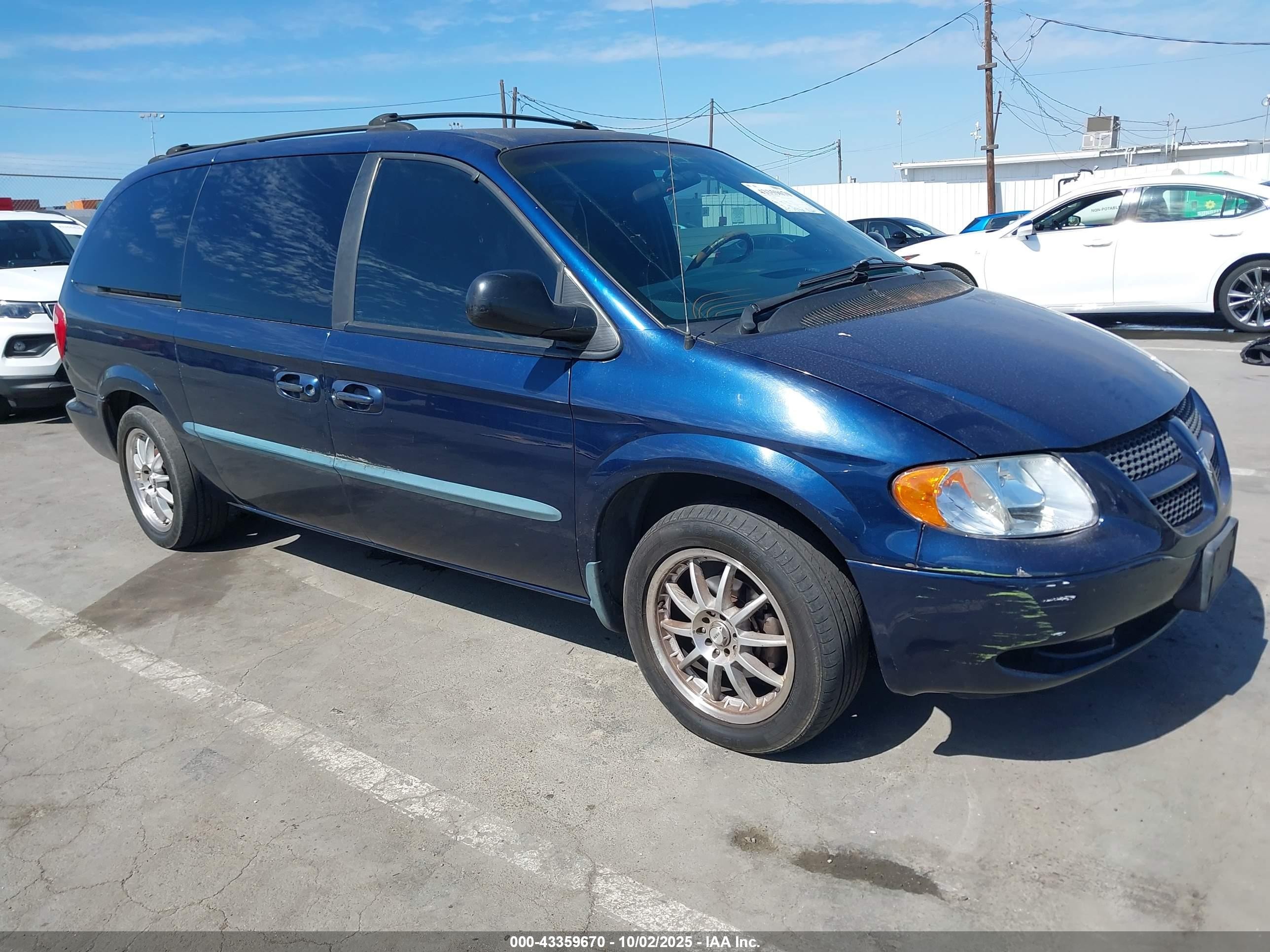 2001 Dodge Grand Caravan Sport Blue vin: 2B4GP44301R330067