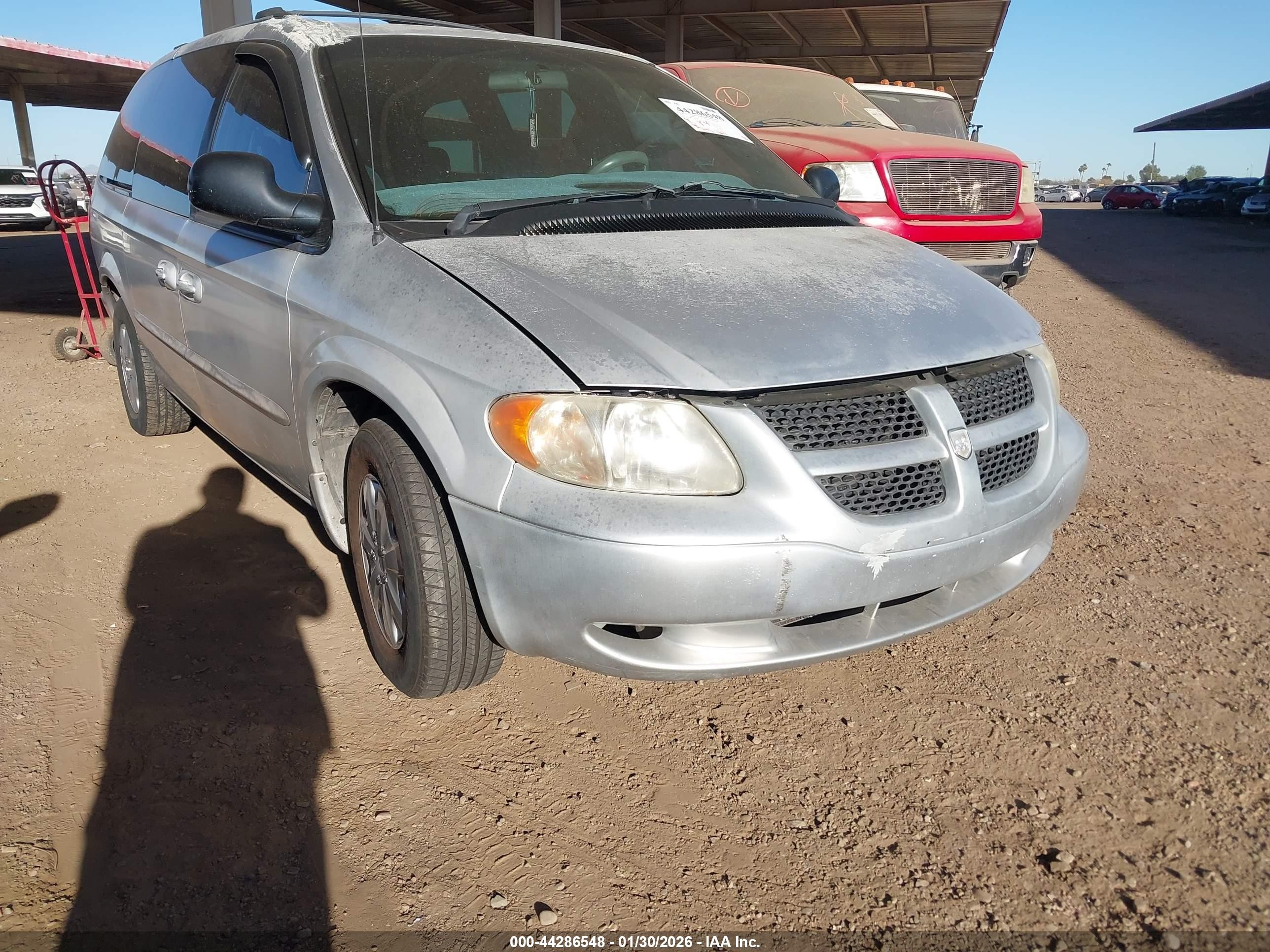 2002 Dodge Grand Caravan Sport Silver vin: 2B4GP44302R745990