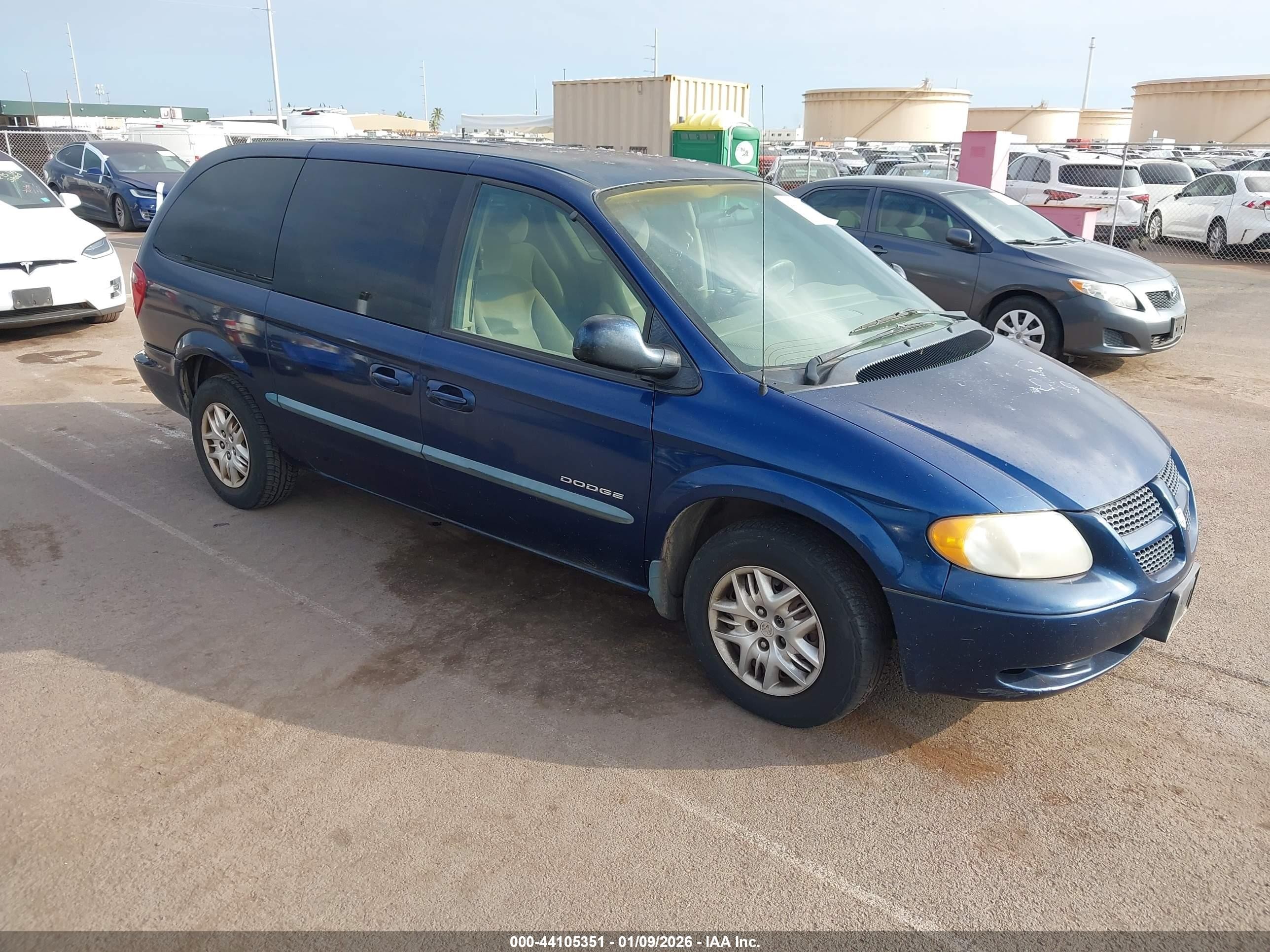 2001 Dodge Grand Caravan Sport Blue vin: 2B4GP44341R209896