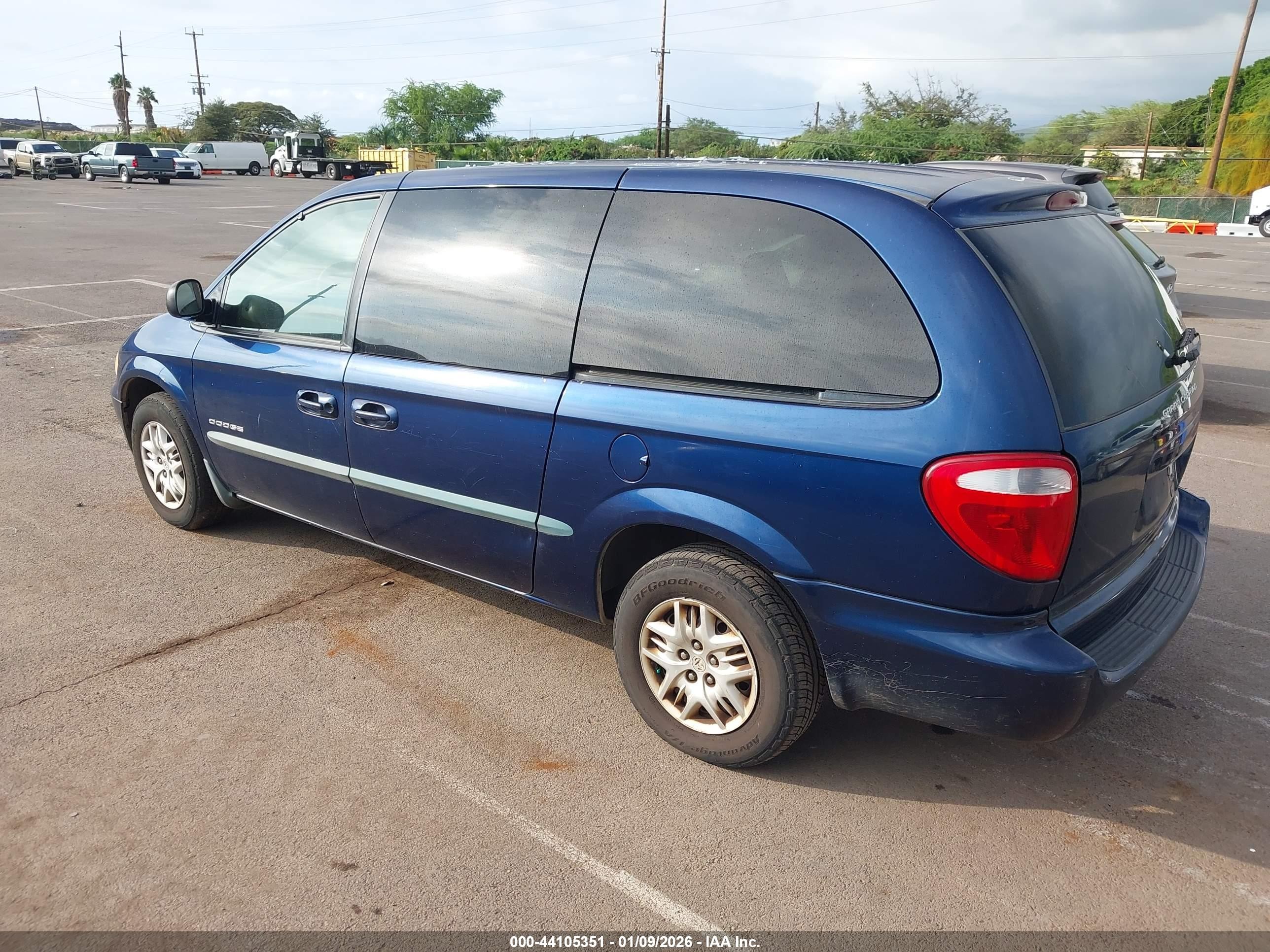 2001 Dodge Grand Caravan Sport Blue vin: 2B4GP44341R209896