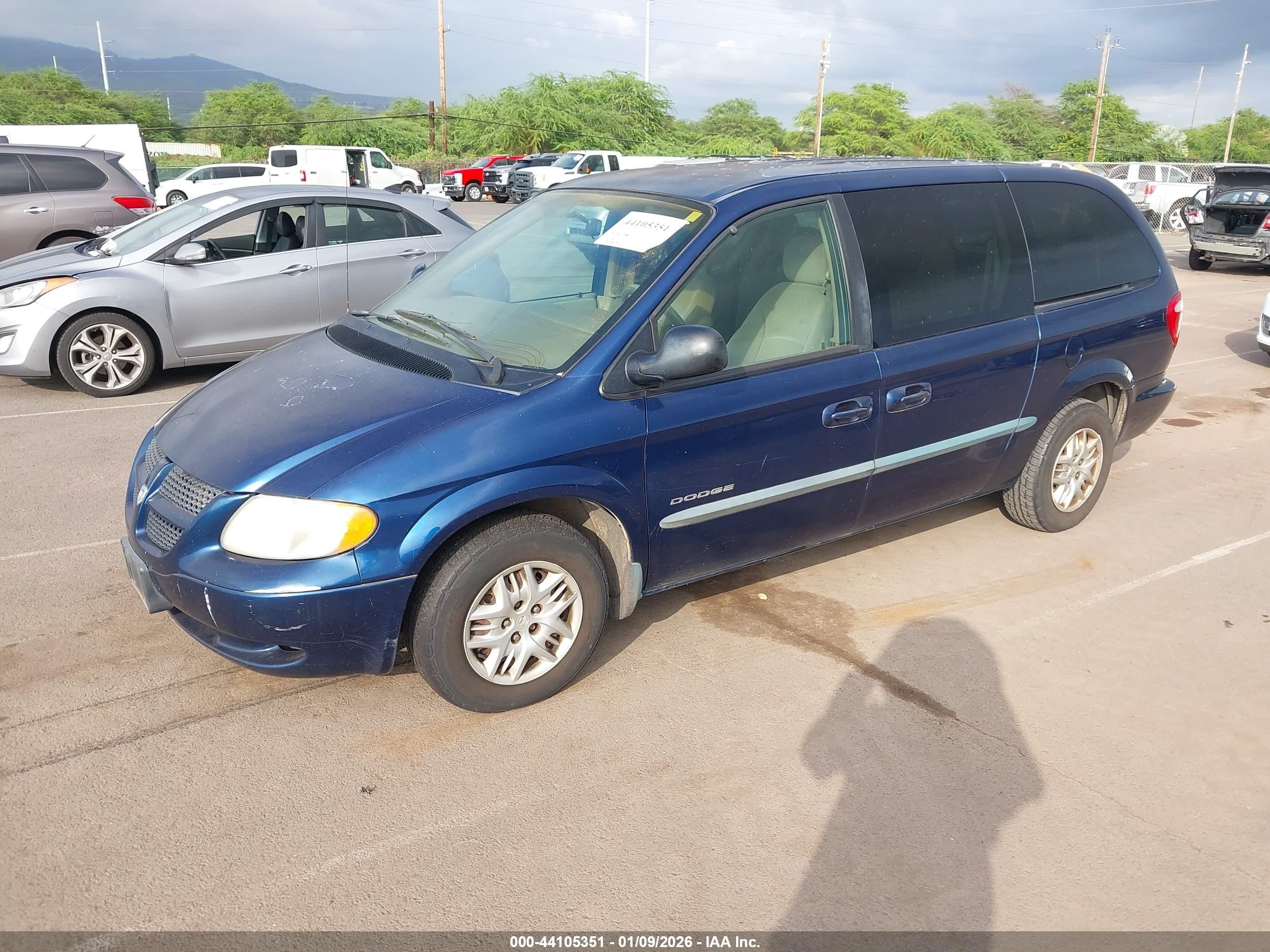 2001 Dodge Grand Caravan Sport Blue vin: 2B4GP44341R209896