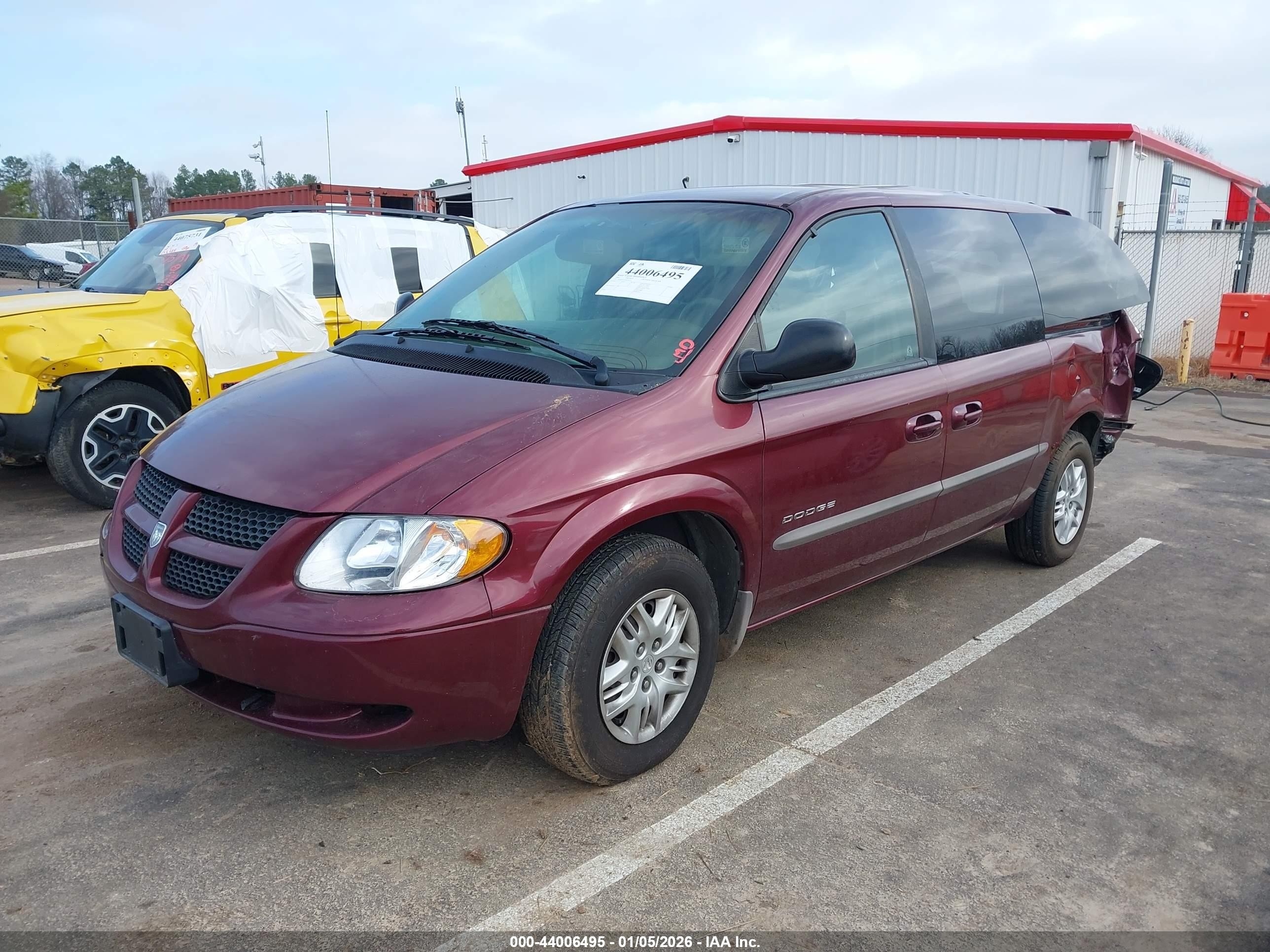 2001 Dodge Grand Caravan Sport Burgundy vin: 2B4GP44351R253731