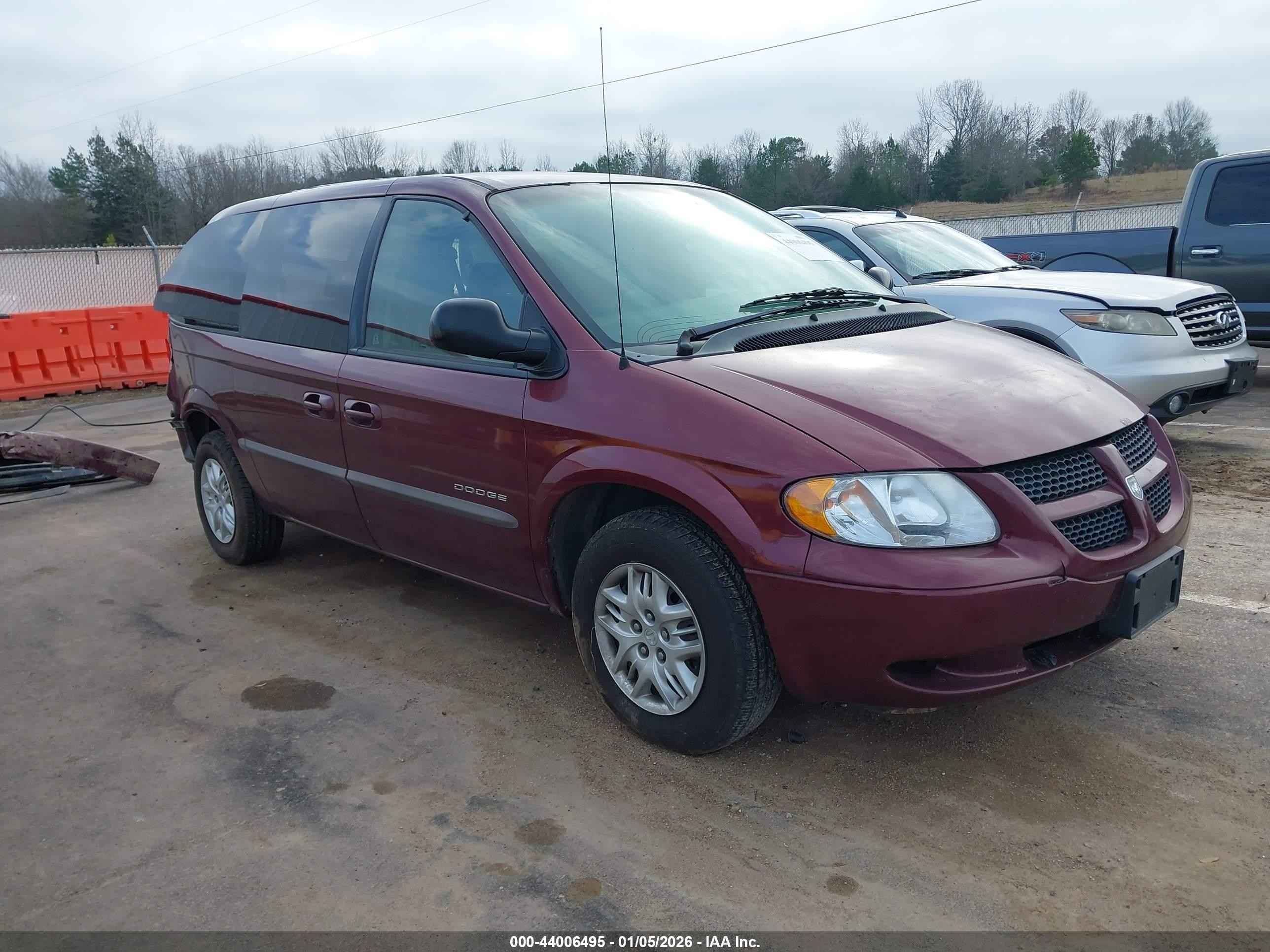 2001 Dodge Grand Caravan Sport Burgundy vin: 2B4GP44351R253731