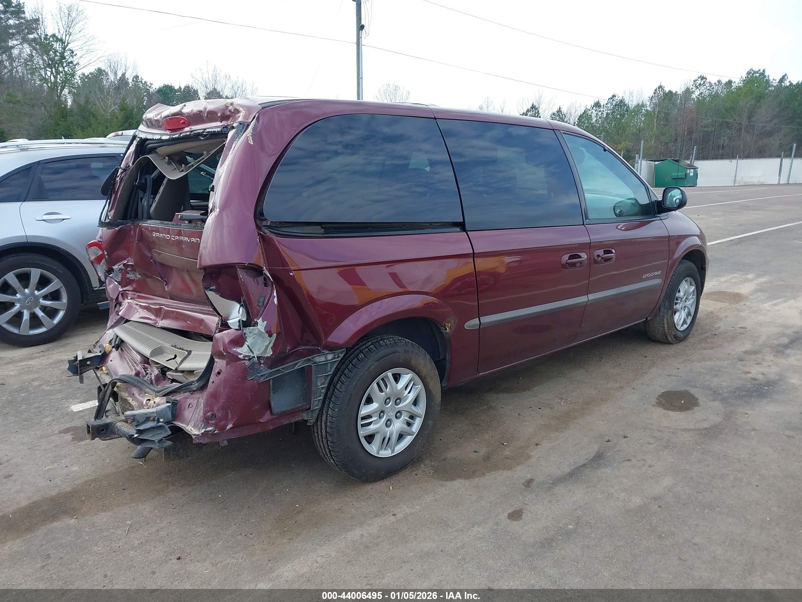 2001 Dodge Grand Caravan Sport Burgundy vin: 2B4GP44351R253731