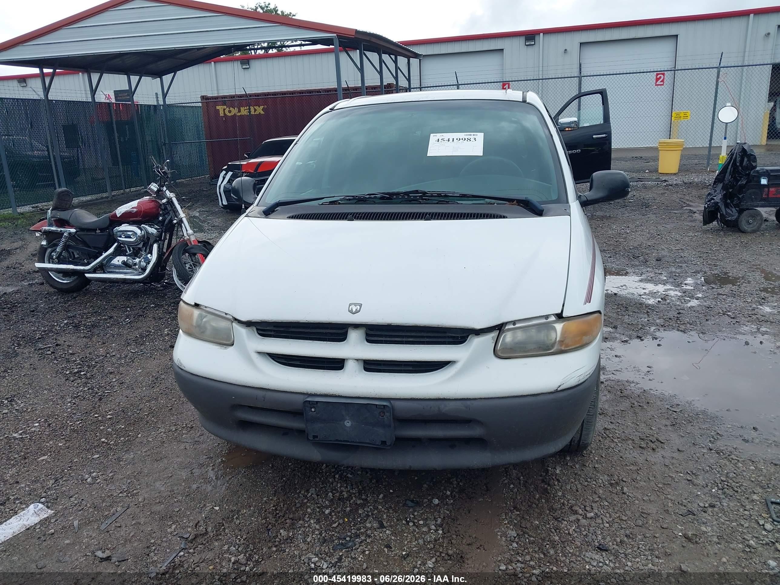 1997 Dodge Caravan Se White vin: 2B4GP4435VR407098