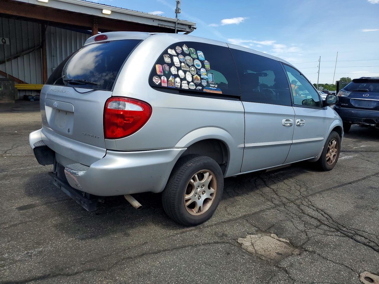 2001 Dodge Grand Caravan Sport Серебряный vin: 2B4GP44361R332485