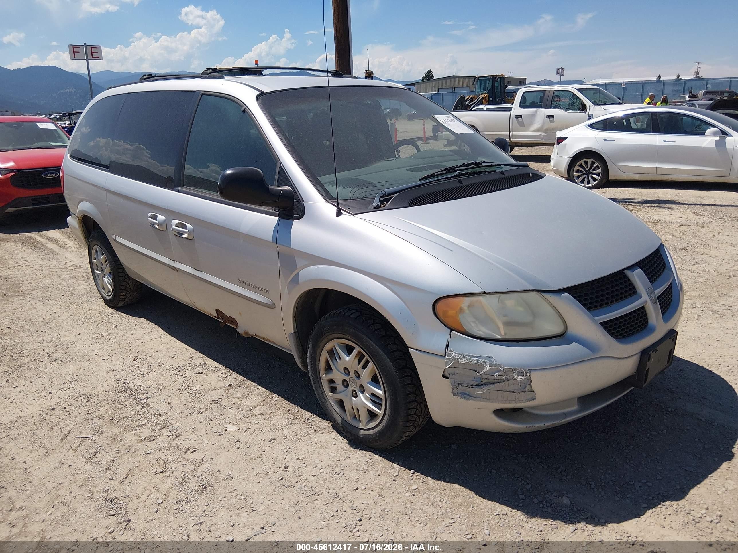 2001 Dodge Grand Caravan Sport Silver vin: 2B4GP44391R318063