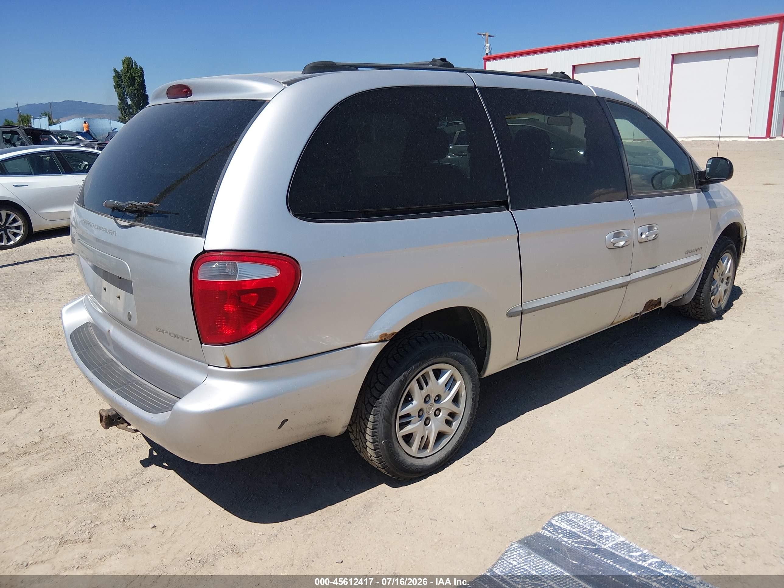 2001 Dodge Grand Caravan Sport Silver vin: 2B4GP44391R318063