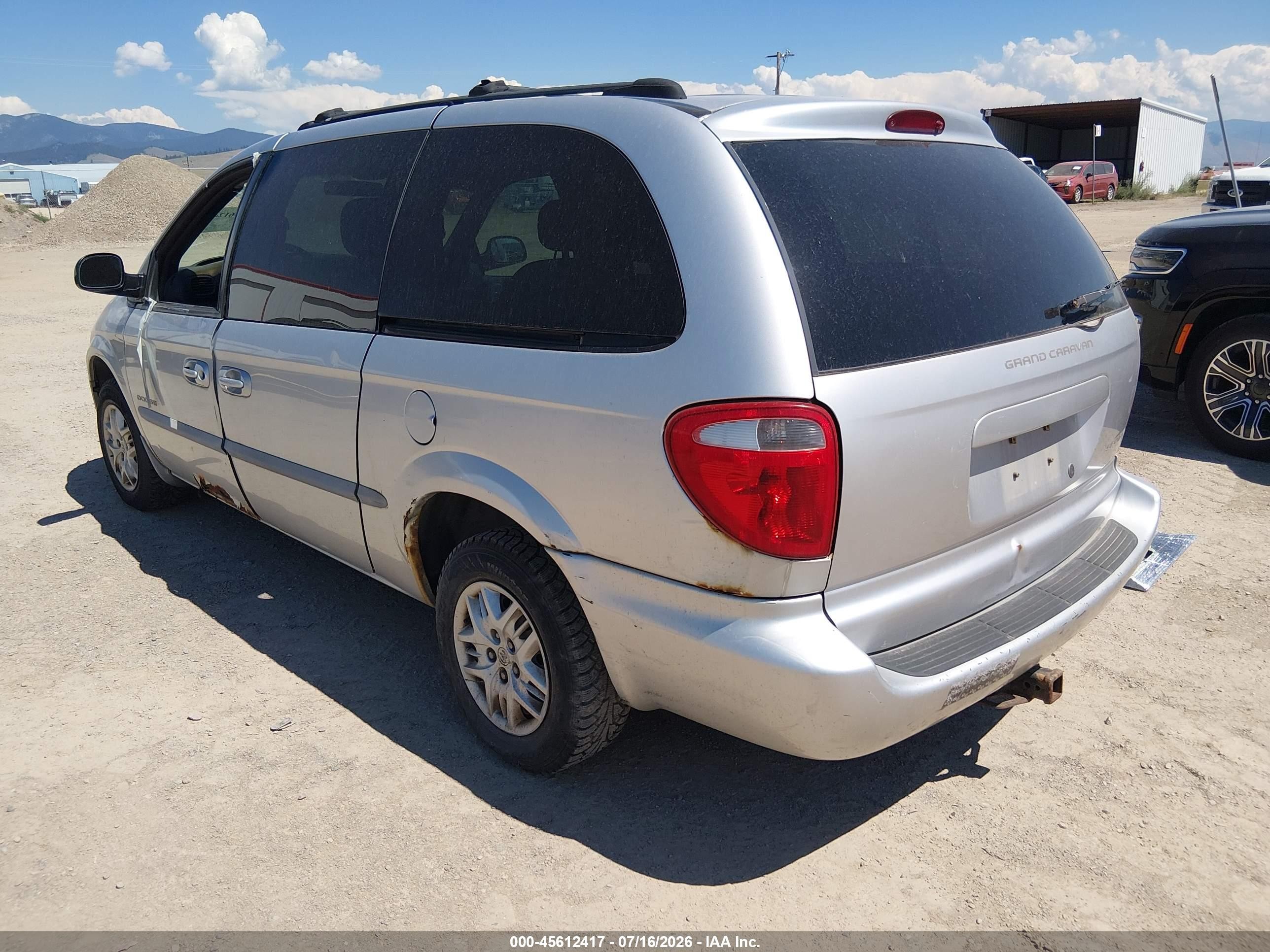 2001 Dodge Grand Caravan Sport Silver vin: 2B4GP44391R318063