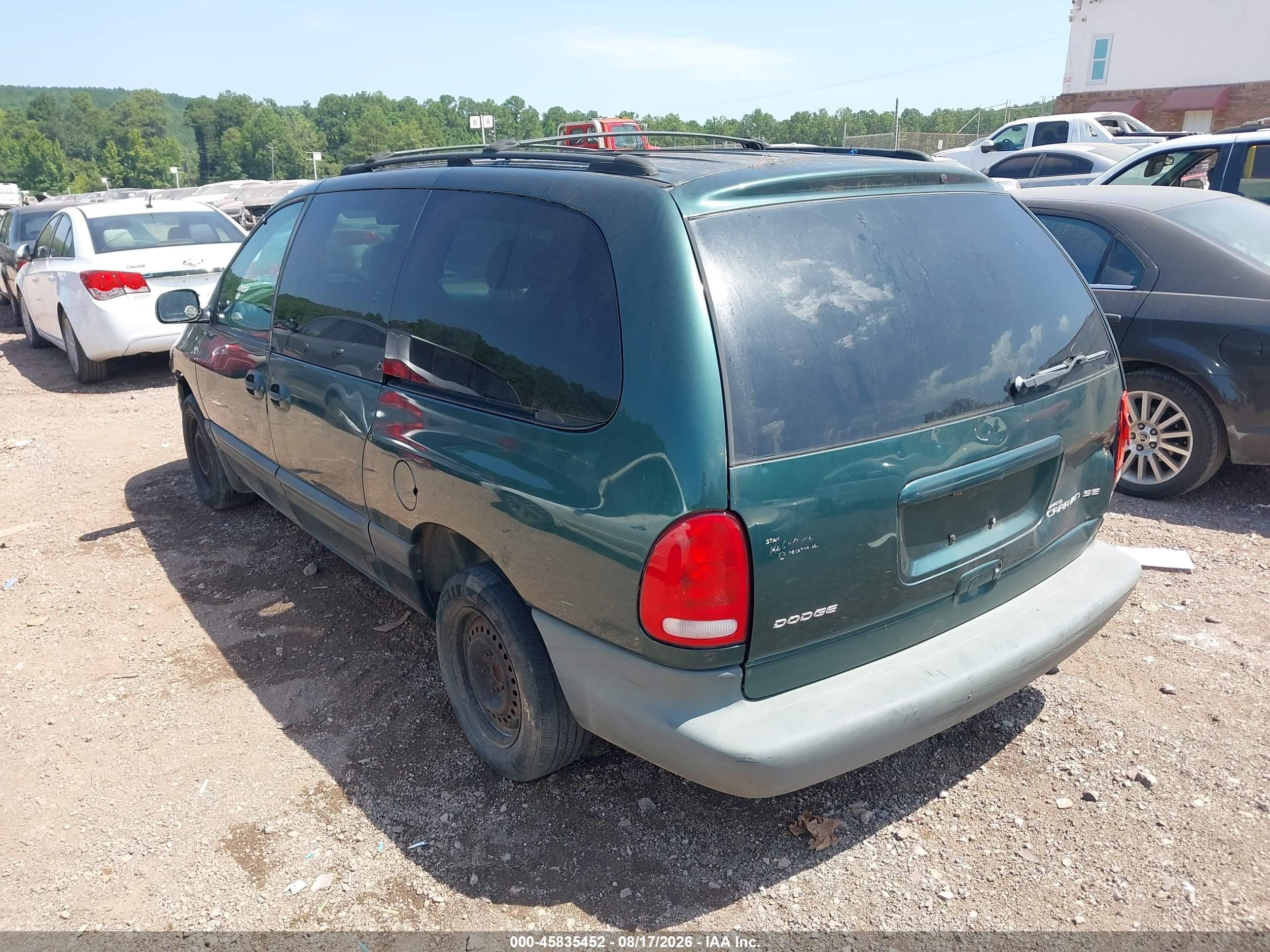 1999 Dodge Grand Caravan Se Green vin: 2B4GP44G0XR440354