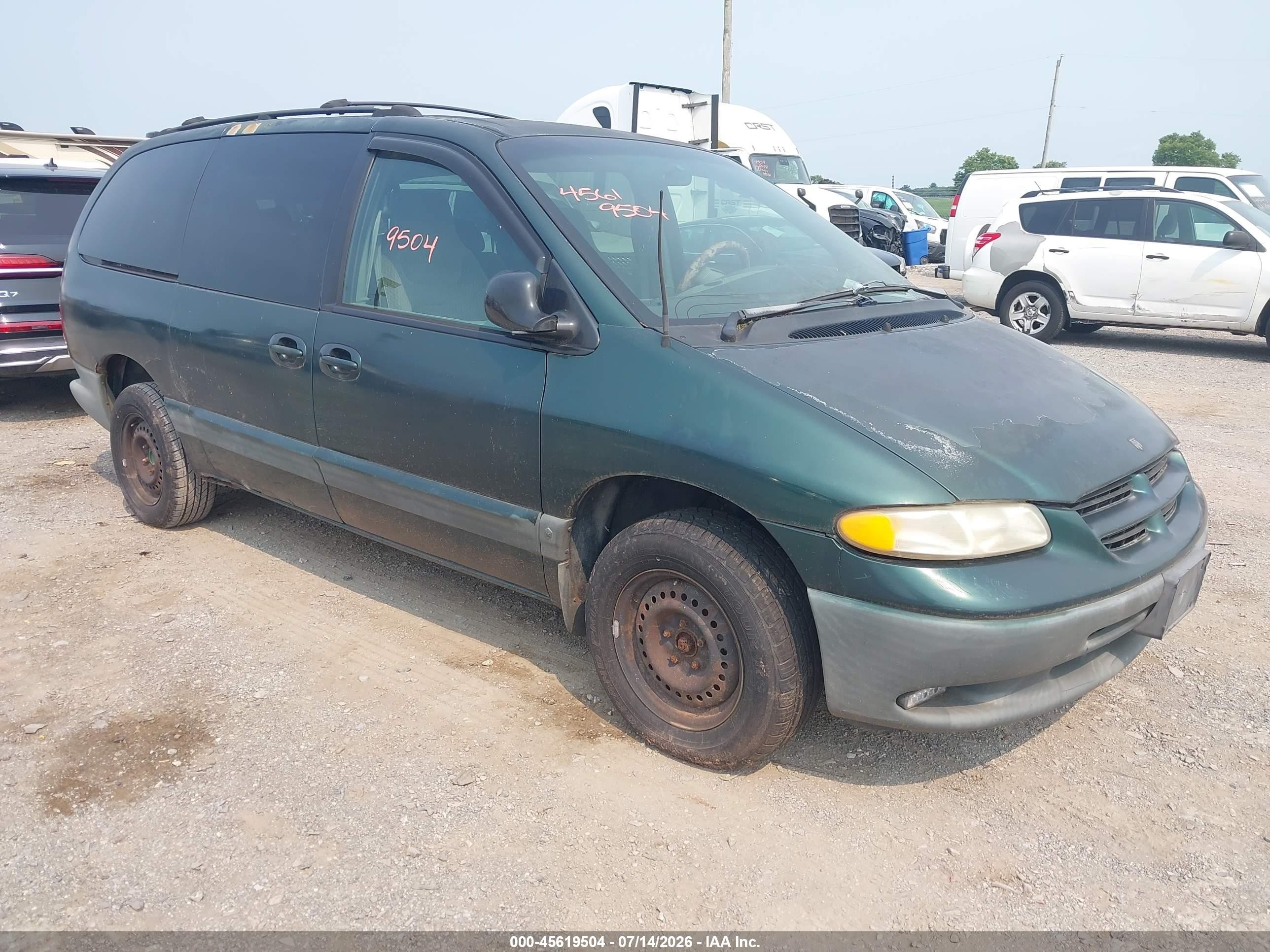 1999 Dodge Grand Caravan Se Green vin: 2B4GP44G5XR200491