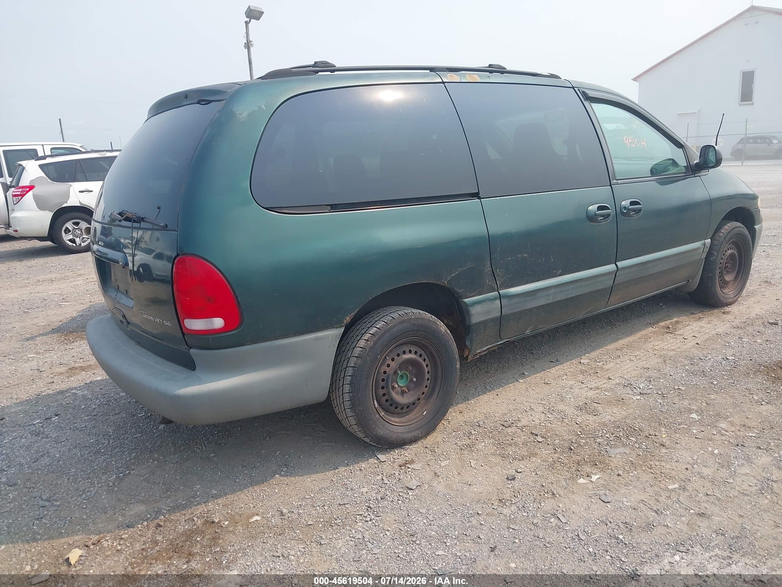 1999 Dodge Grand Caravan Se Green vin: 2B4GP44G5XR200491