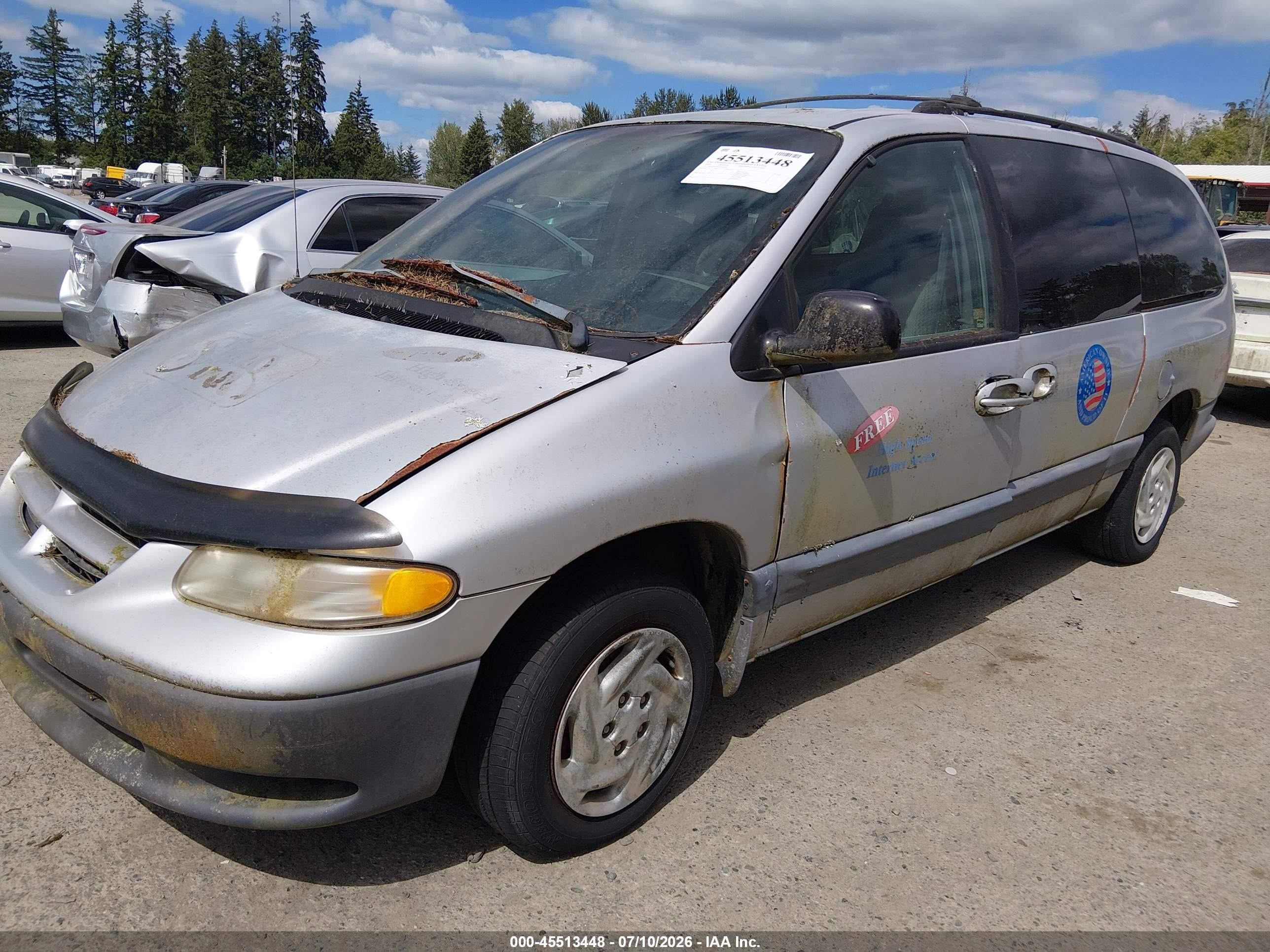 2000 Dodge Grand Caravan Se Серебряный vin: 2B4GP44G6YR774681