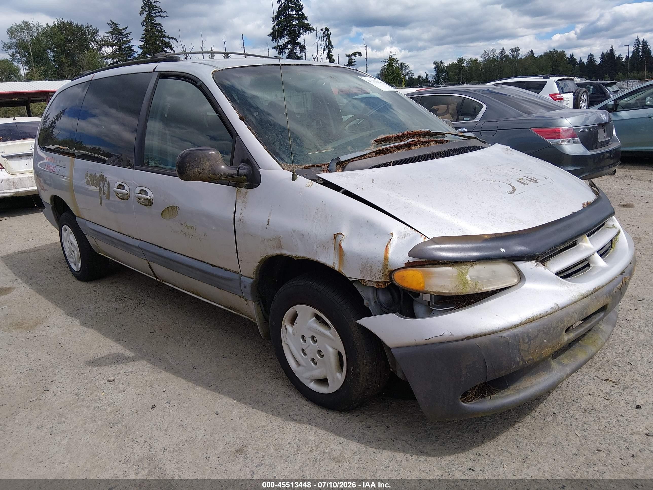 2000 Dodge Grand Caravan Se Silver vin: 2B4GP44G6YR774681