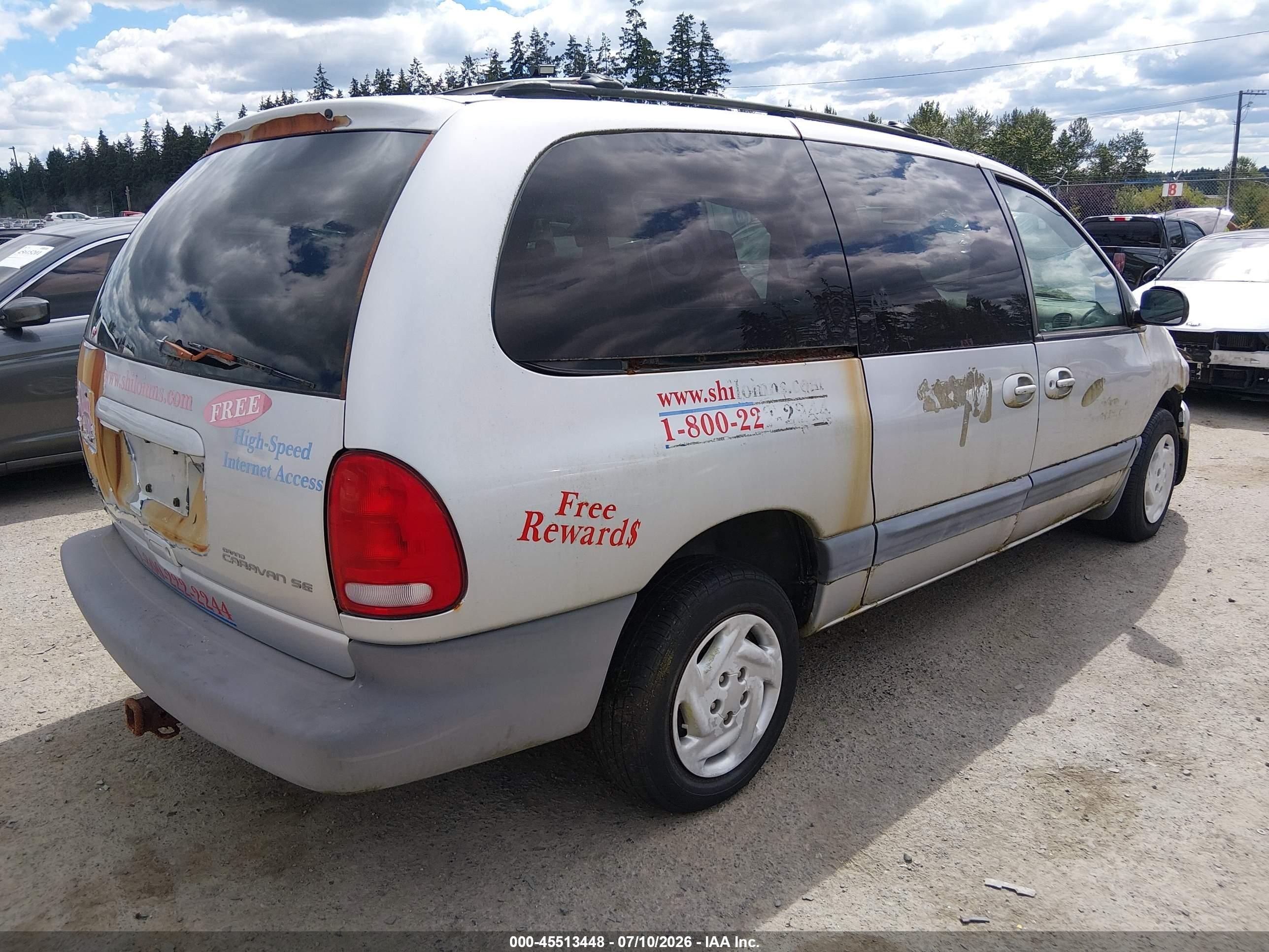 2000 Dodge Grand Caravan Se Серебряный vin: 2B4GP44G6YR774681
