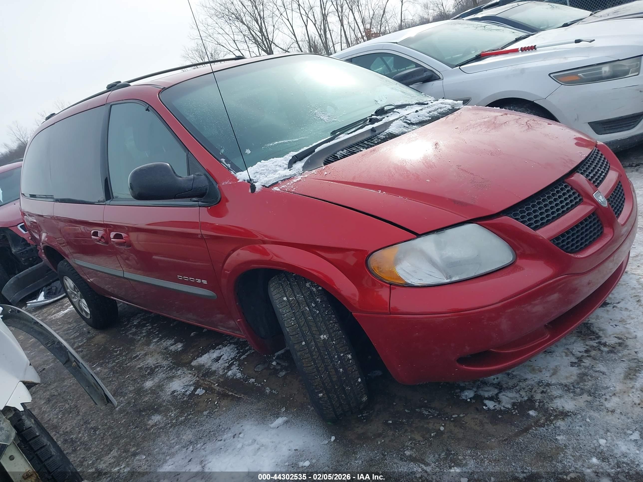 2001 Dodge Grand Caravan Sport Red vin: 2B4GP44R91R173711