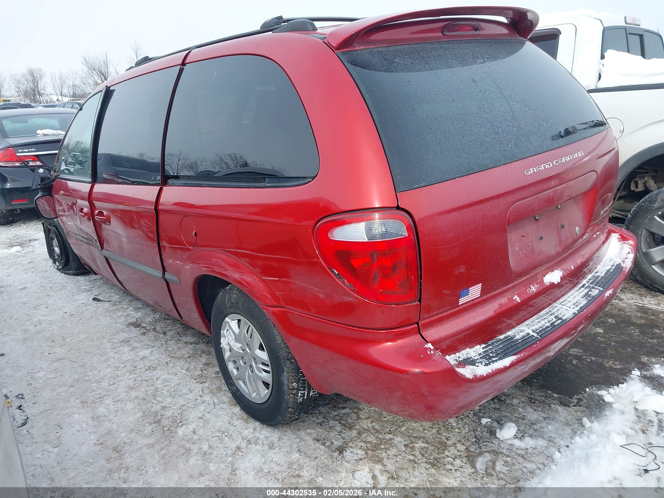 2001 Dodge Grand Caravan Sport Red vin: 2B4GP44R91R173711