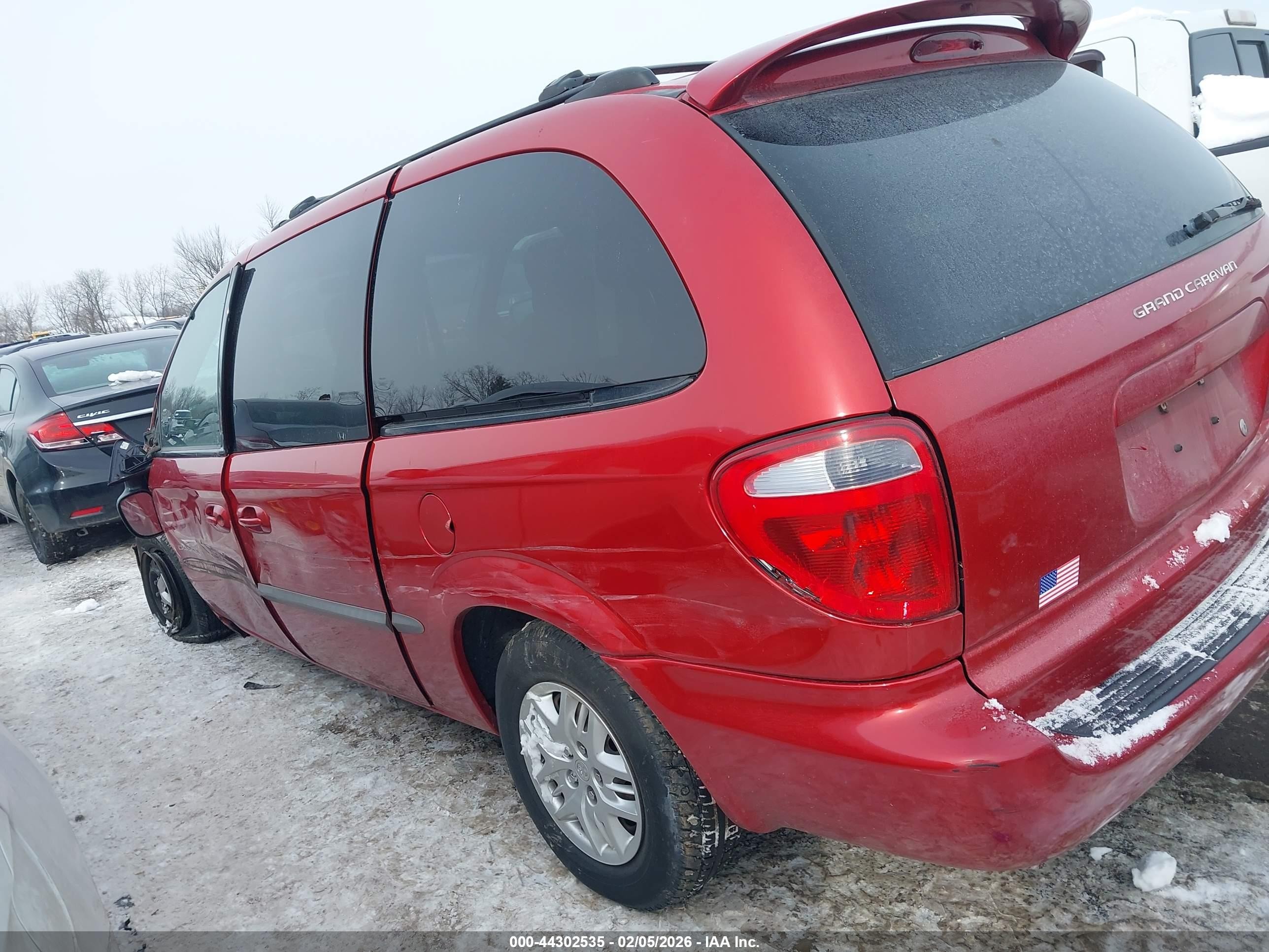 2001 Dodge Grand Caravan Sport Red vin: 2B4GP44R91R173711