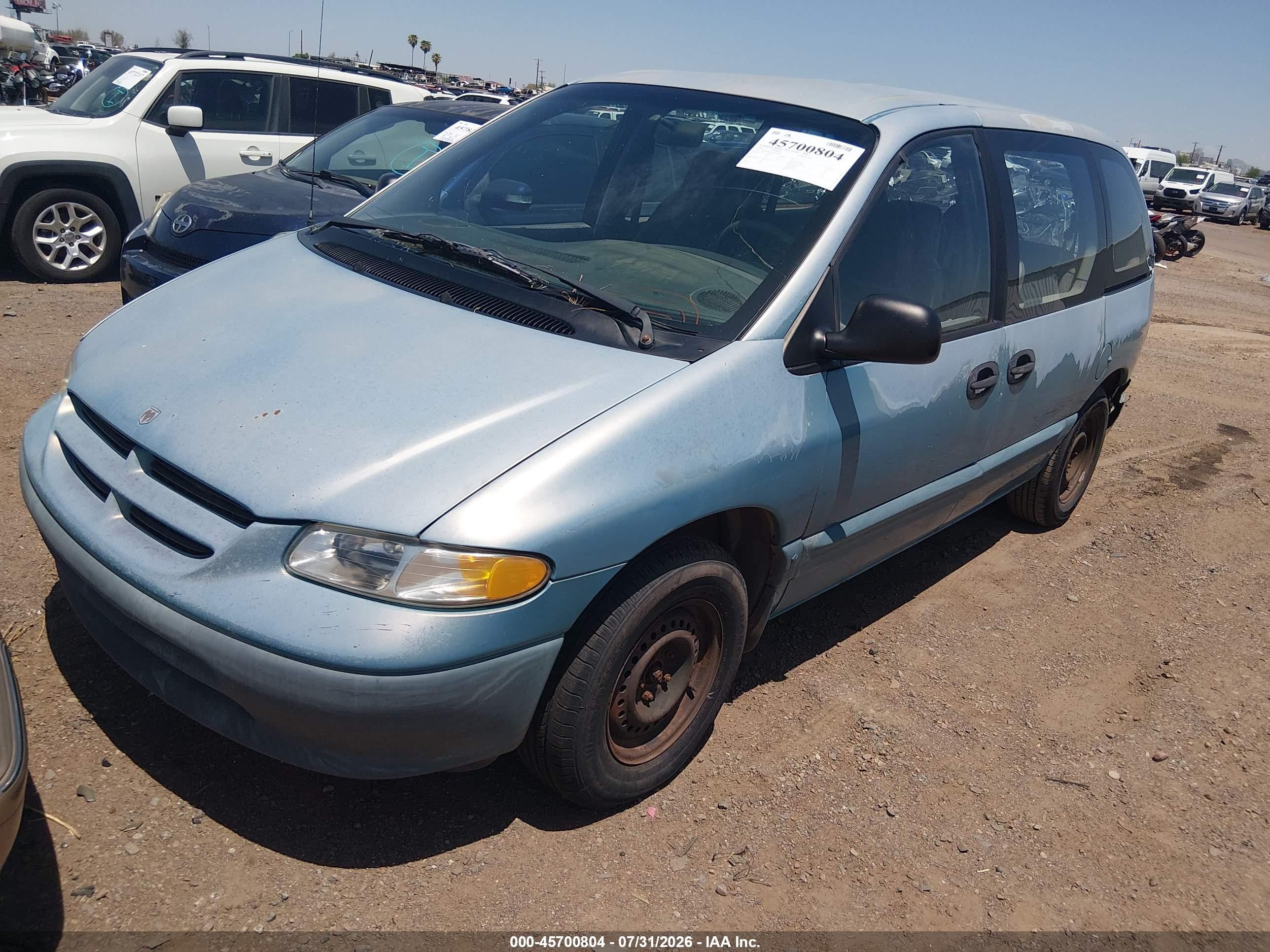 1998 Dodge Caravan Se Blue vin: 2B4GP4532WR702045