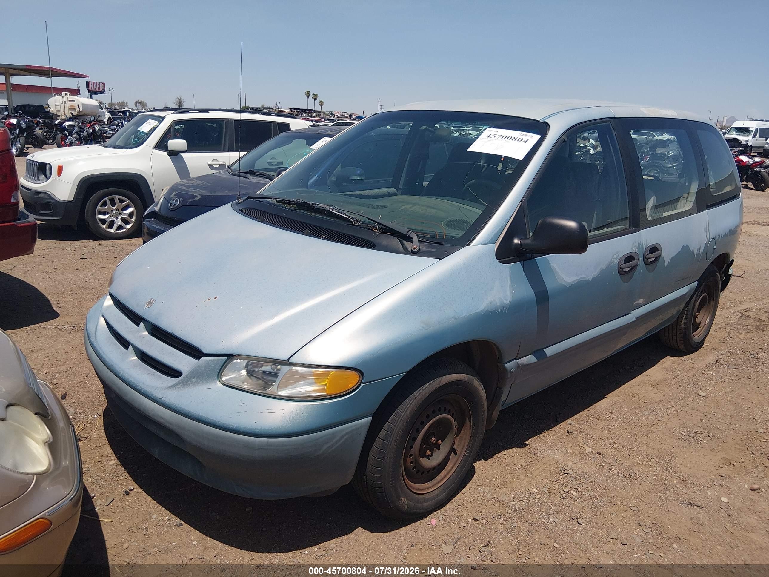 1998 Dodge Caravan Se Blue vin: 2B4GP4532WR702045