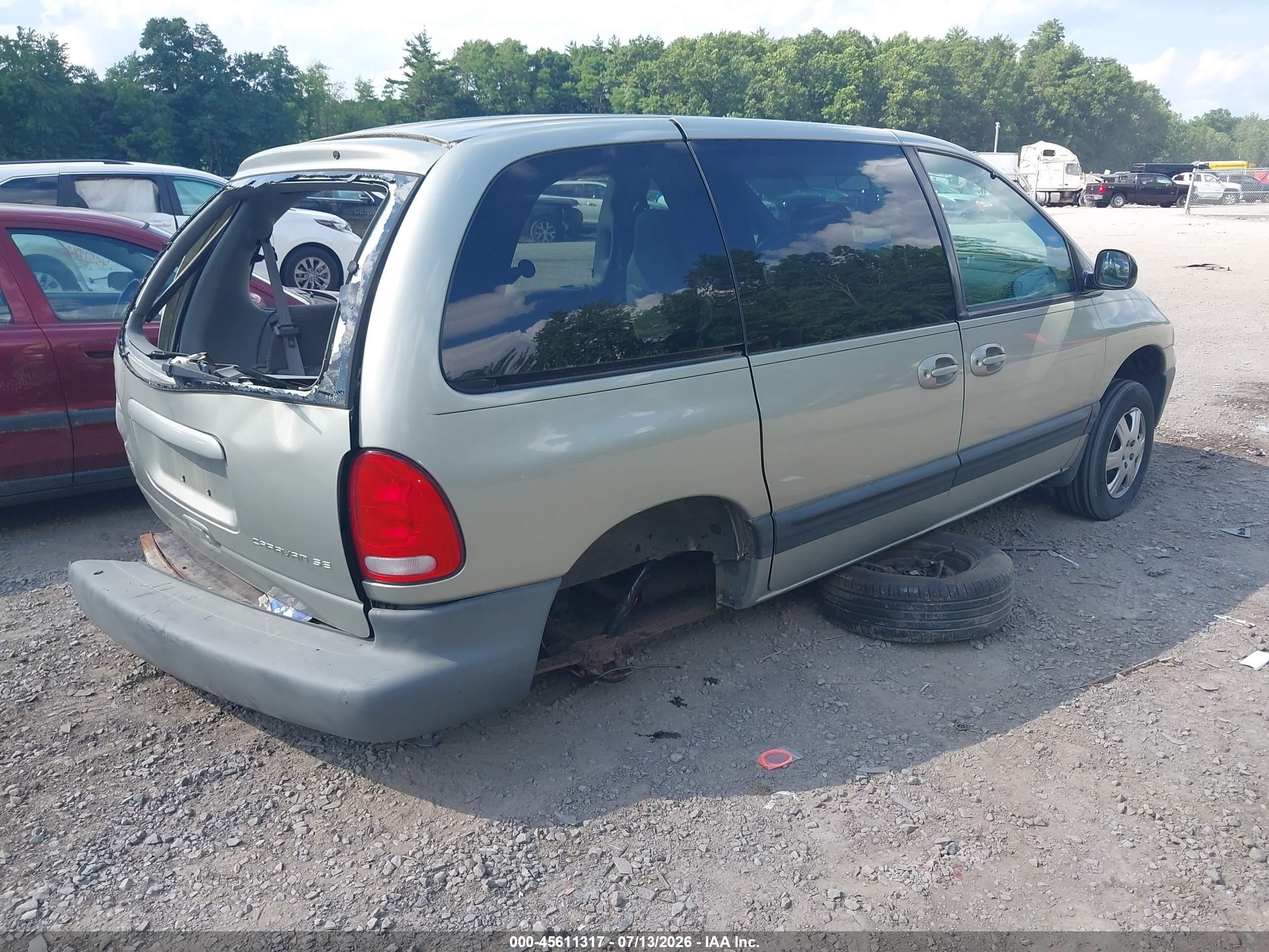 2000 Dodge Caravan Se Silver vin: 2B4GP45G3YR696066
