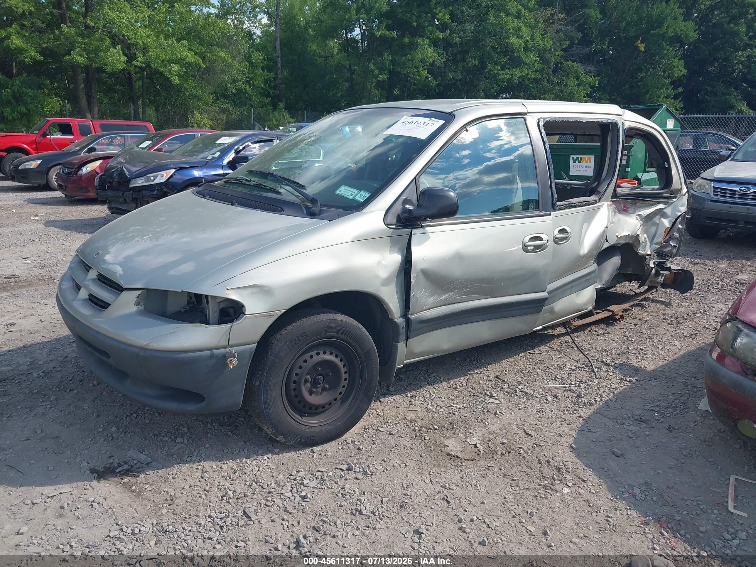 2000 Dodge Caravan Se Silver vin: 2B4GP45G3YR696066