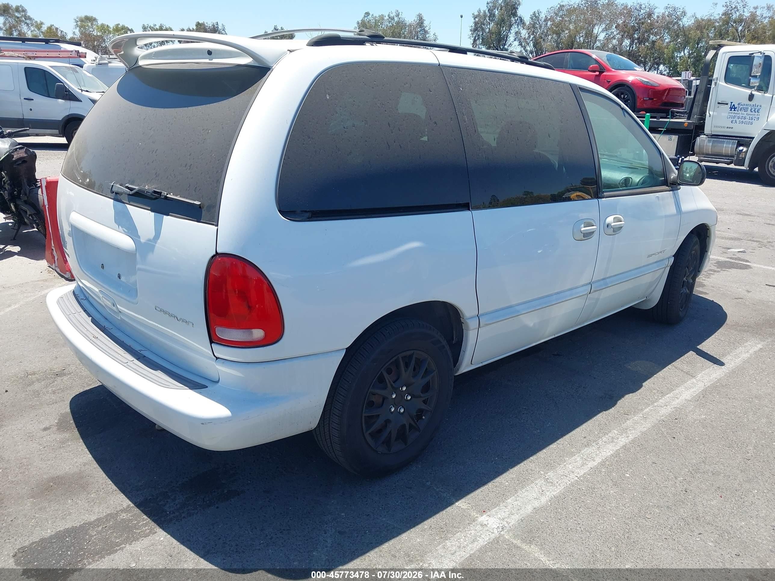 2000 Dodge Caravan Se White vin: 2B4GP45R2YR714137