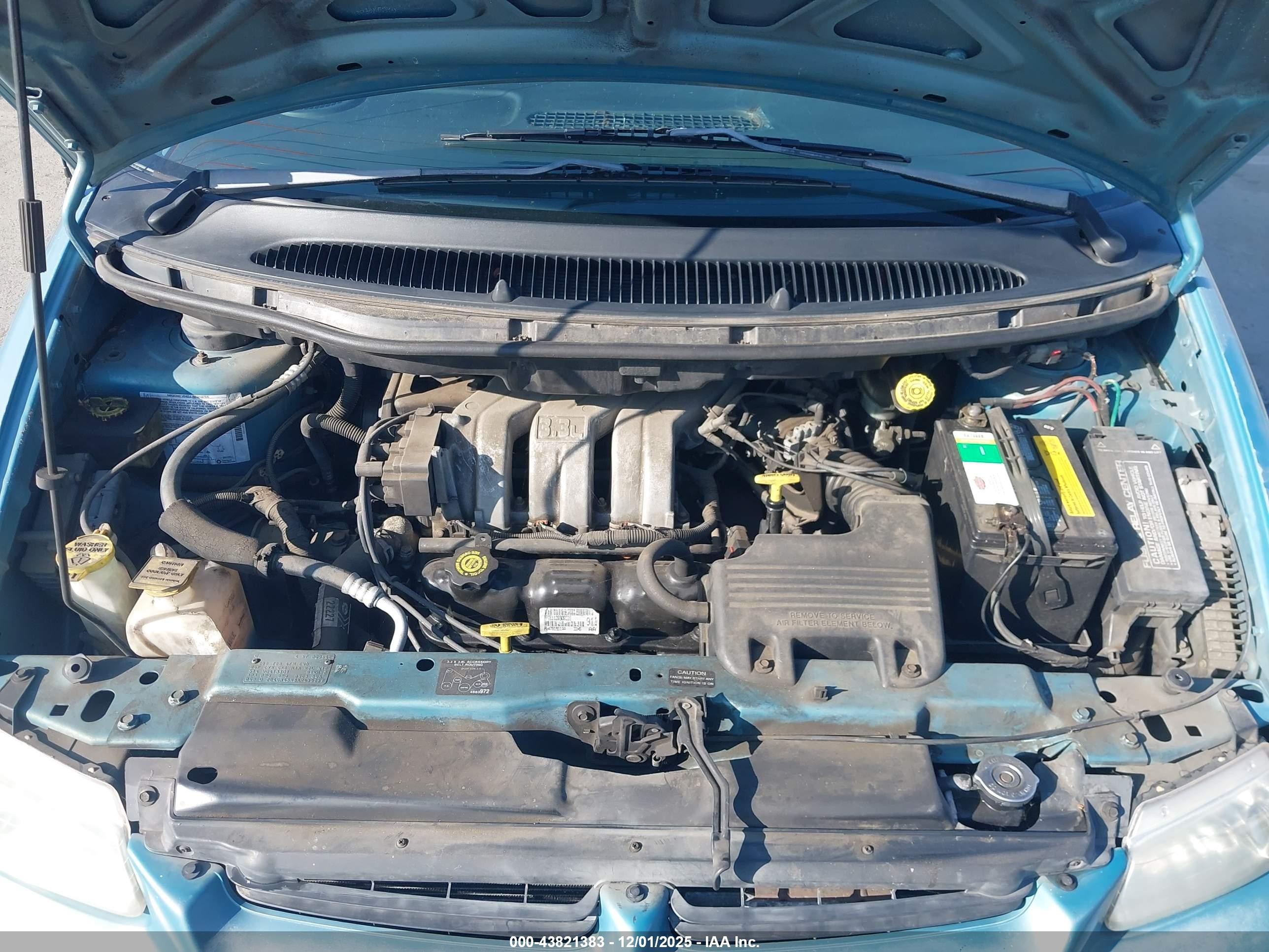 1999 Dodge Caravan Se Light Blue vin: 2B4GP45R3XR435259