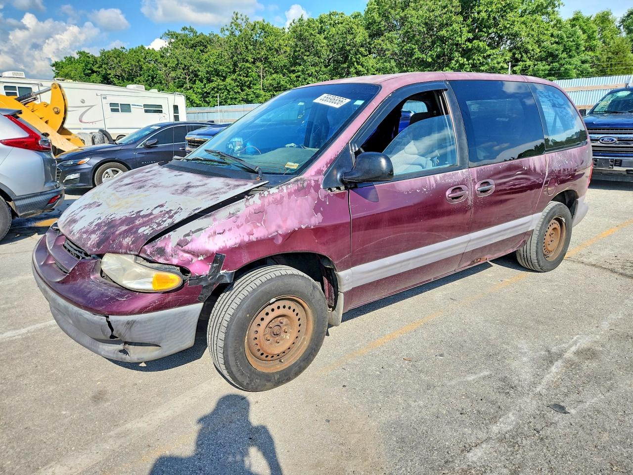 1999 Dodge Caravan Se/sport Purple vin: 2B4GP45R7XR444787